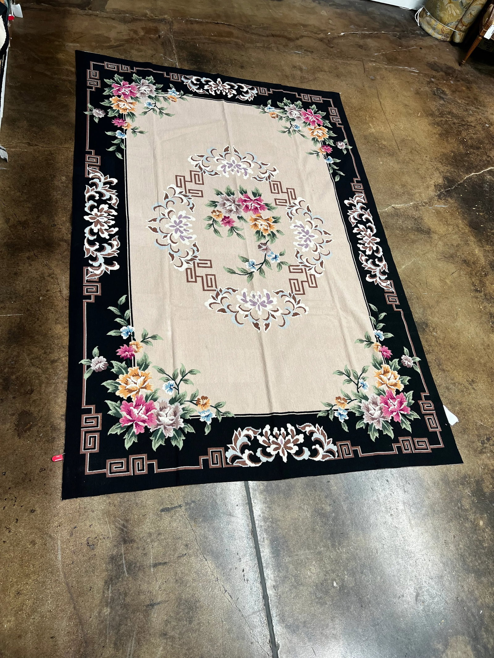 Early 21st Century Handwoven French Style Needlepoint Rug 6'0" X 9'0" - 10