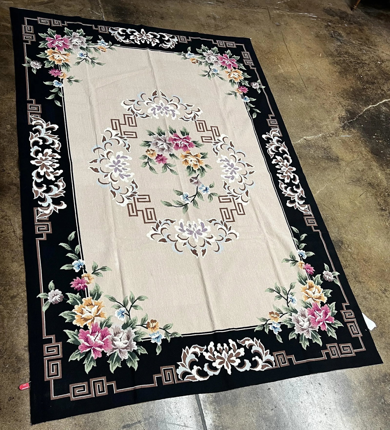 Early 21st Century Handwoven French Style Needlepoint Rug 6'0" X 9'0" - 2