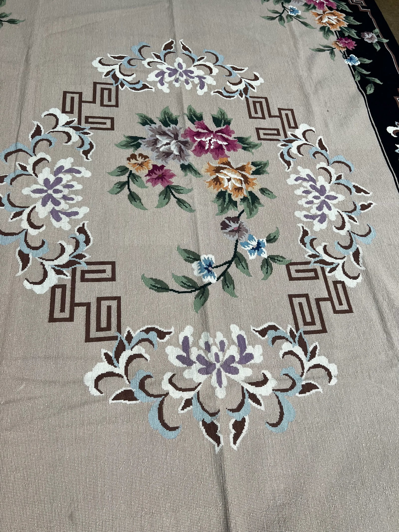 Early 21st Century Handwoven French Style Needlepoint Rug 6'0" X 9'0" - 8