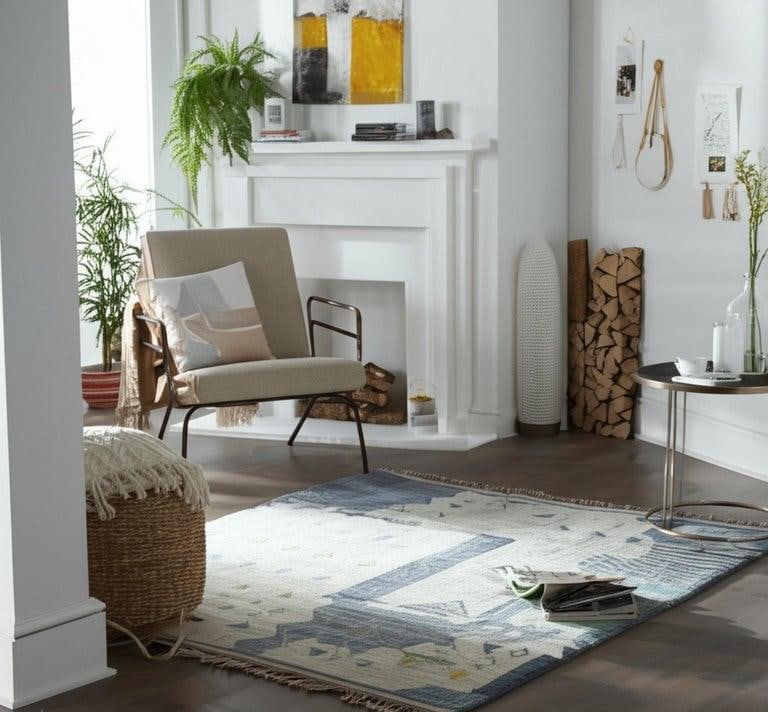 9x13 Gray Hand-Knotted Wool Deconstructed Skyline Tribal Modern Carpet Rug - 5