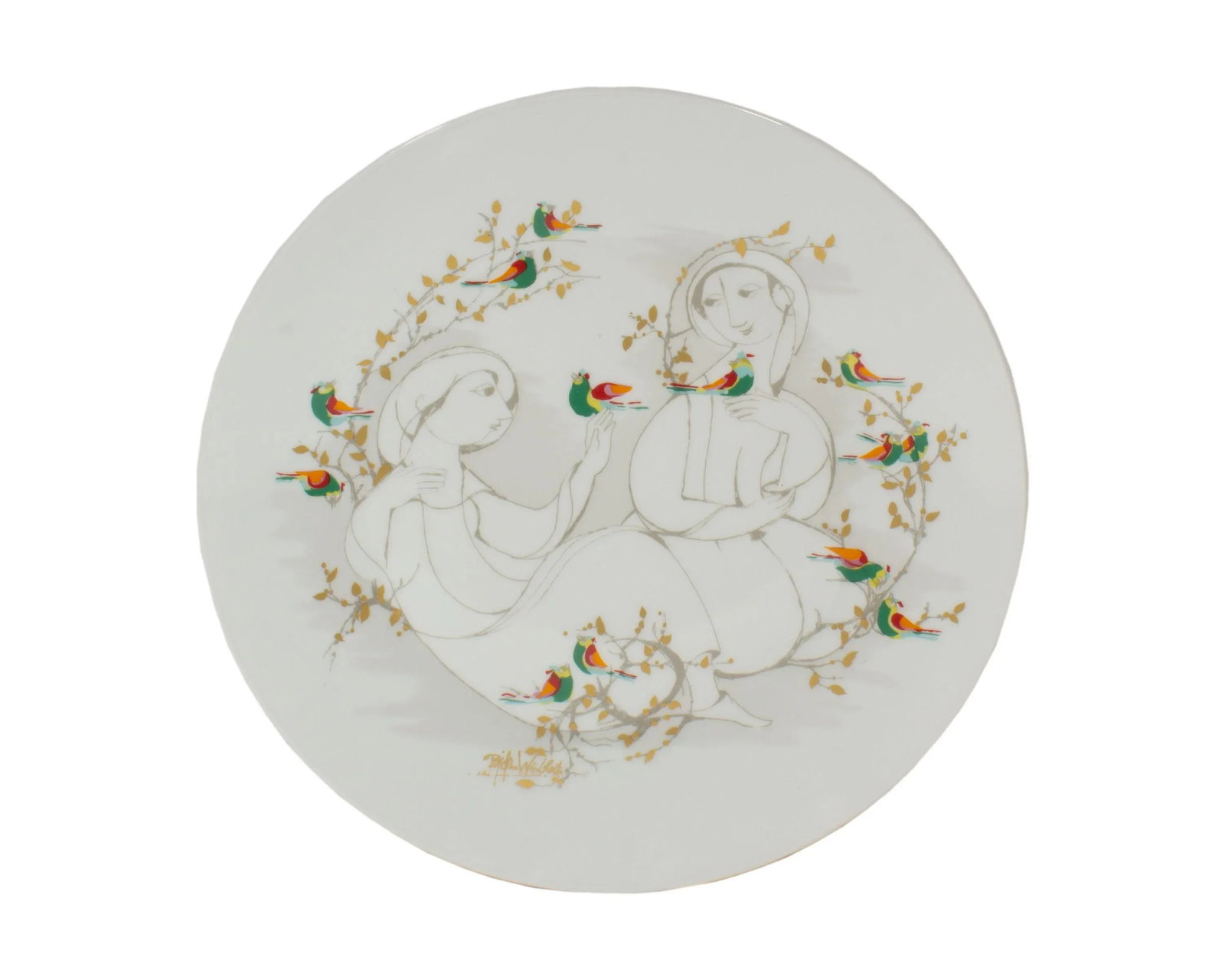 Bjorn Wiinblad Rosenthal Studio Line Porcelain Wall Plate - 10