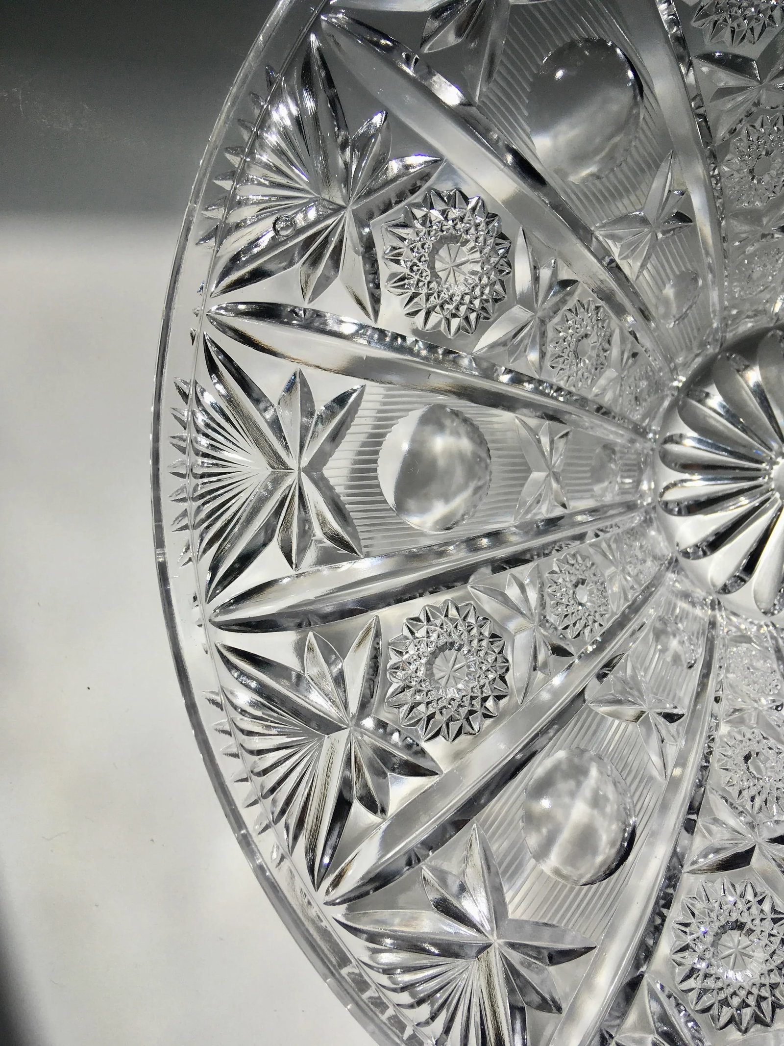 Vintage Brilliant Cut Crystal Centerpiece Bowl - 10