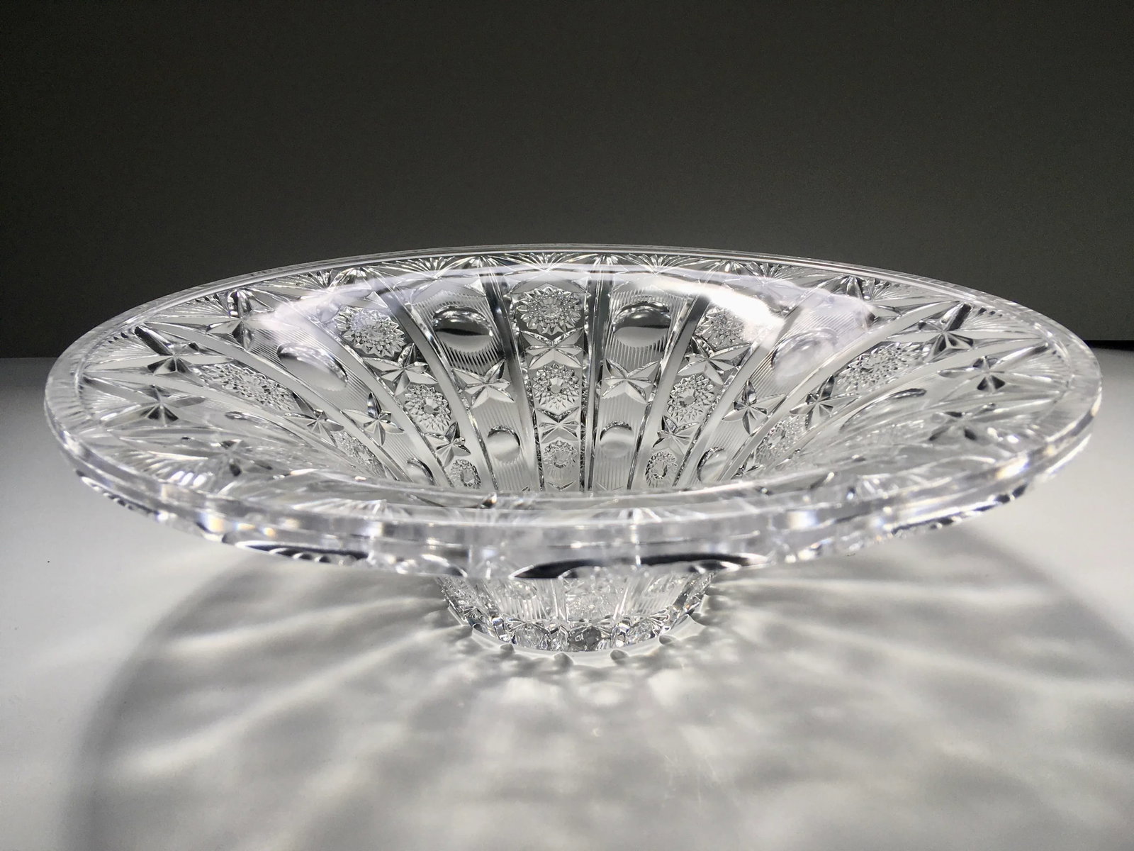 Vintage Brilliant Cut Crystal Centerpiece Bowl - 11
