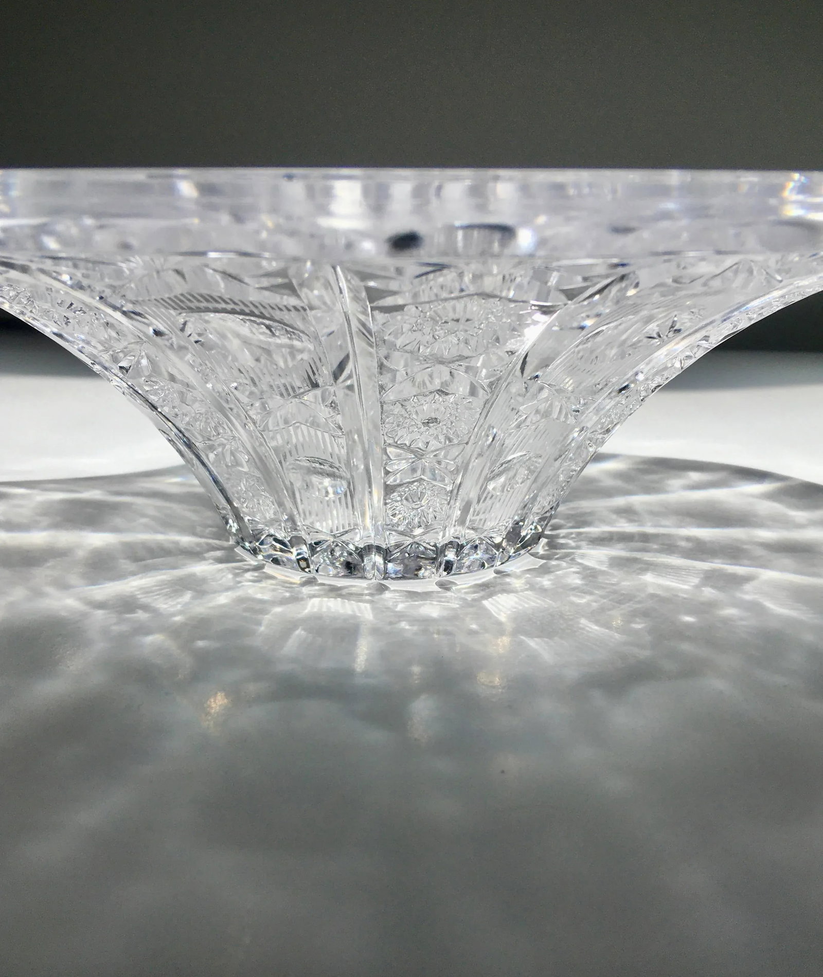 Vintage Brilliant Cut Crystal Centerpiece Bowl - 6