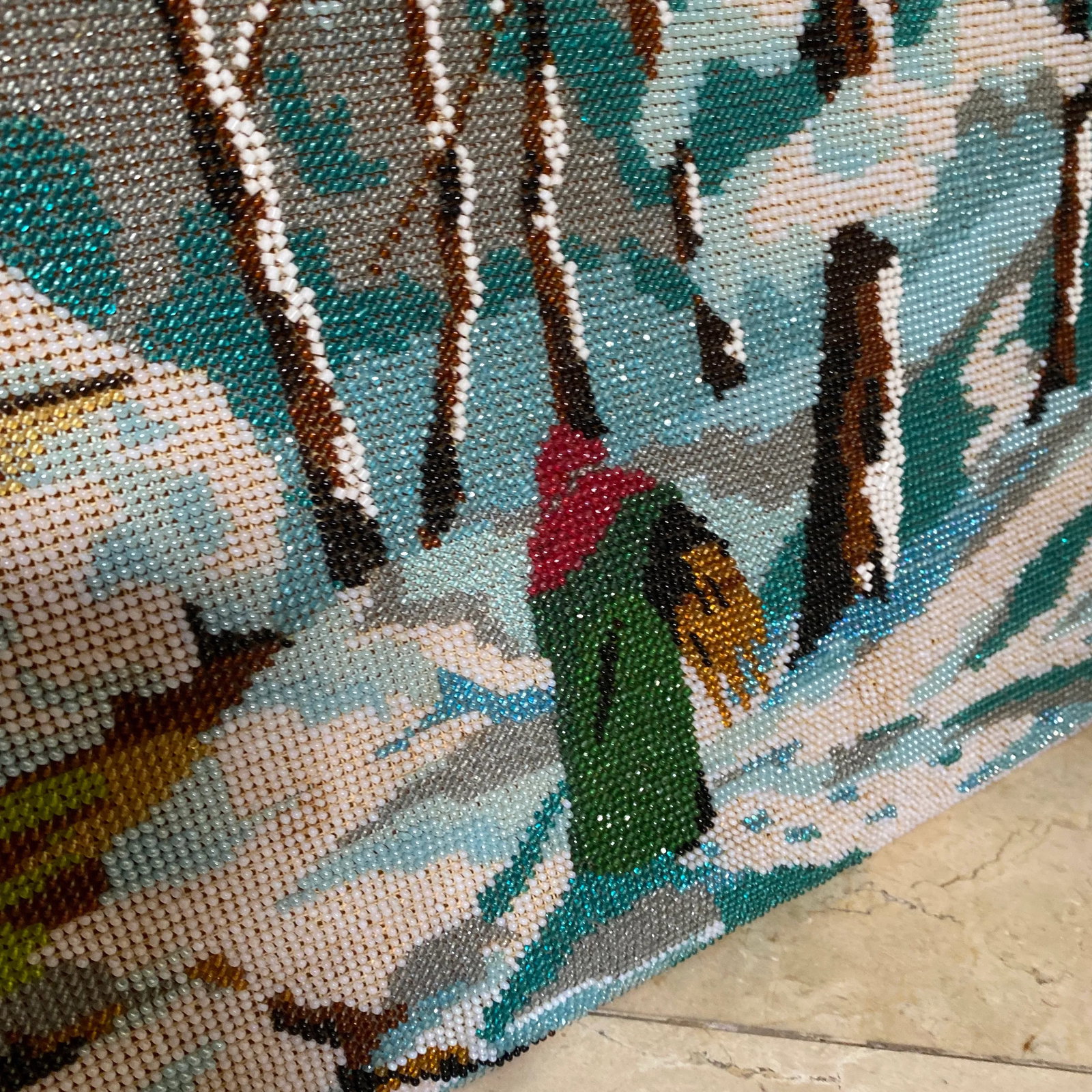 Vintage Victorian Beadwork Scenery - 4