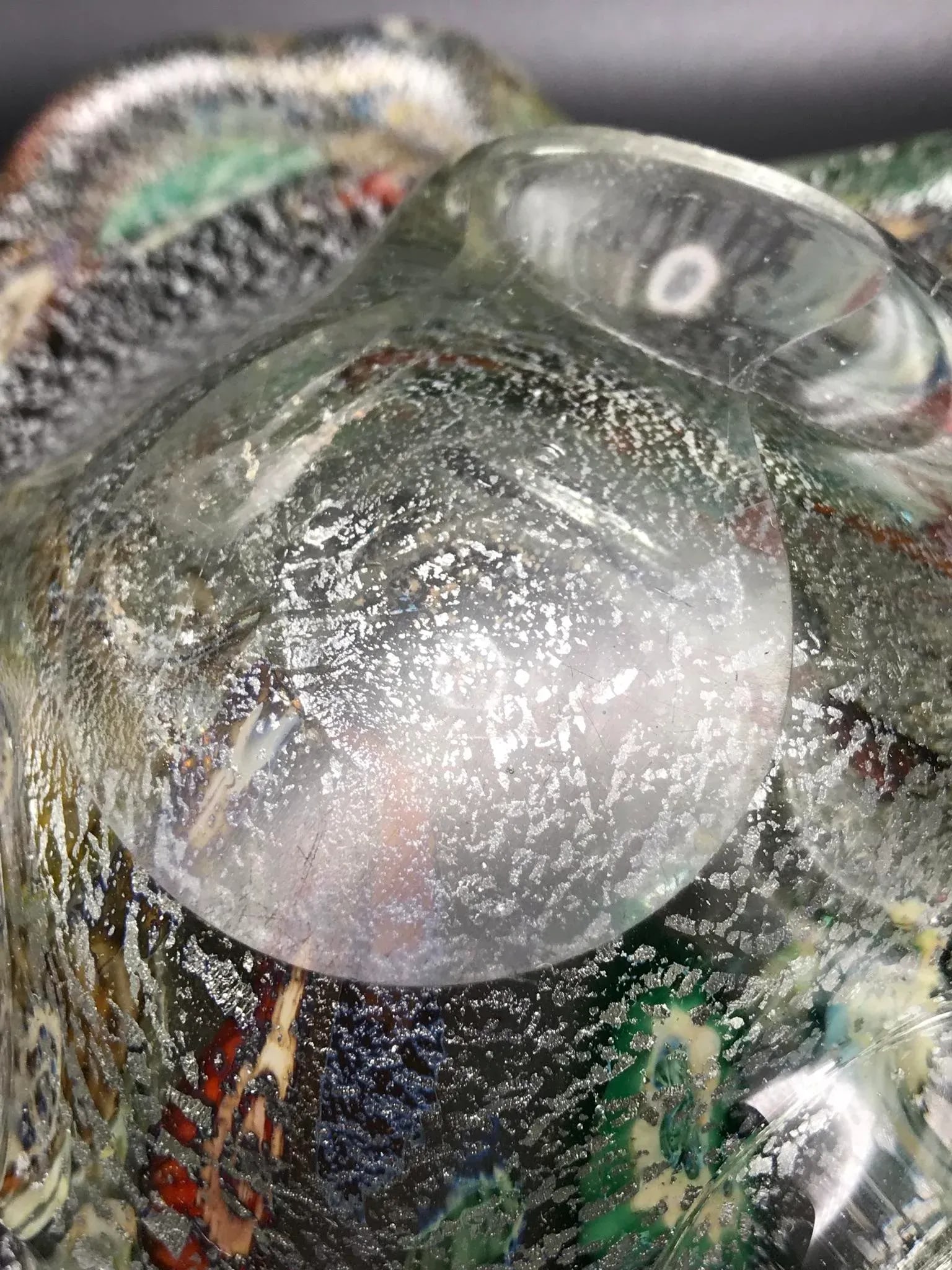 Mid 20th Century Vintage Murano Free Form Millefiori Glass Bowl - 11