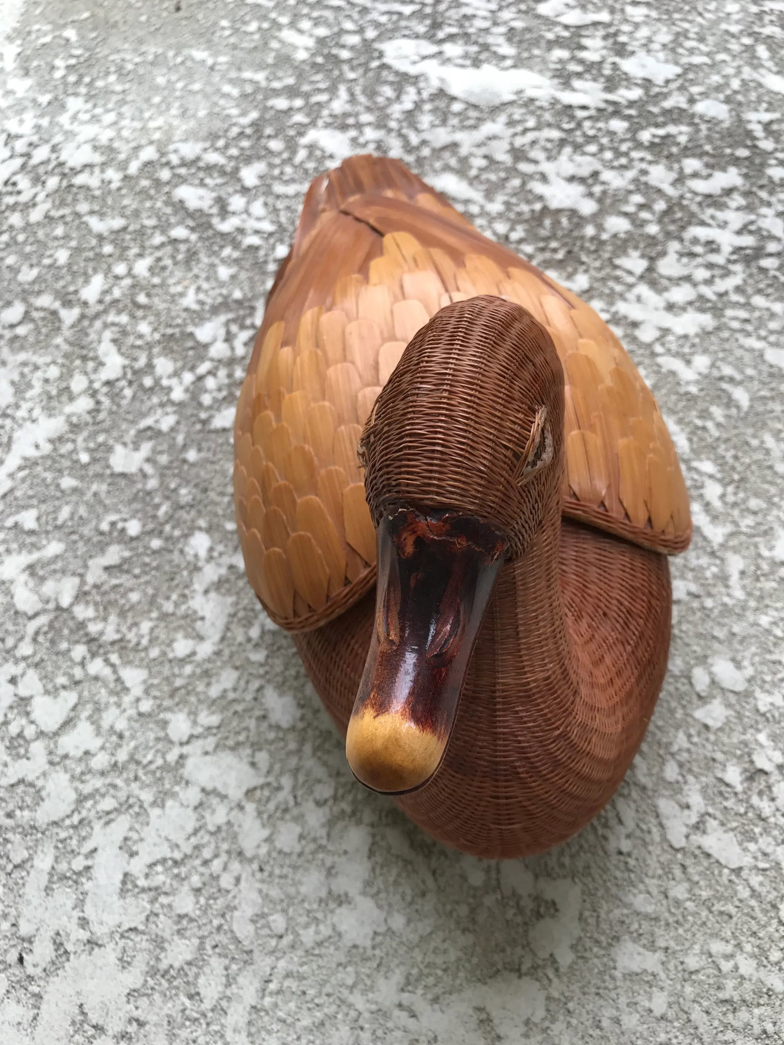 1960s Mid Century Wooden Asian Duck Box - 4