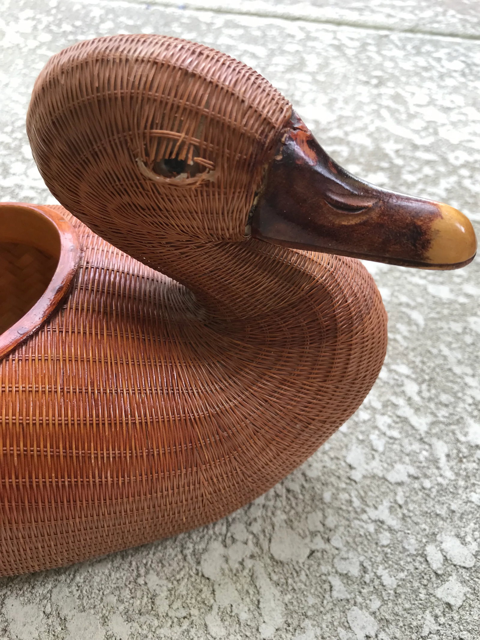 1960s Mid Century Wooden Asian Duck Box - 8