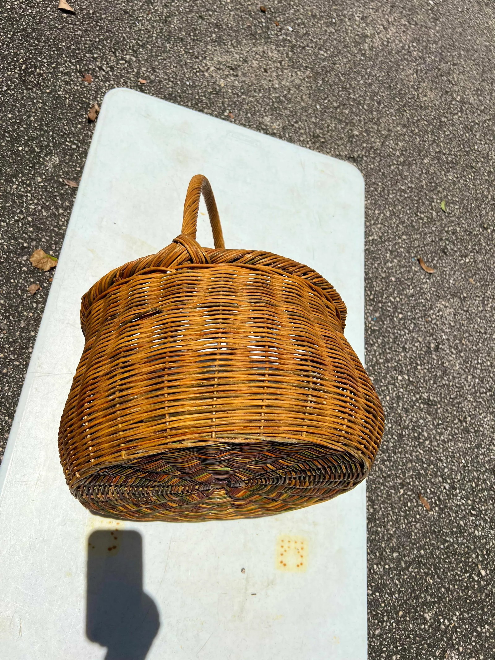 1970s Large Gourd Basket With Handle - 6
