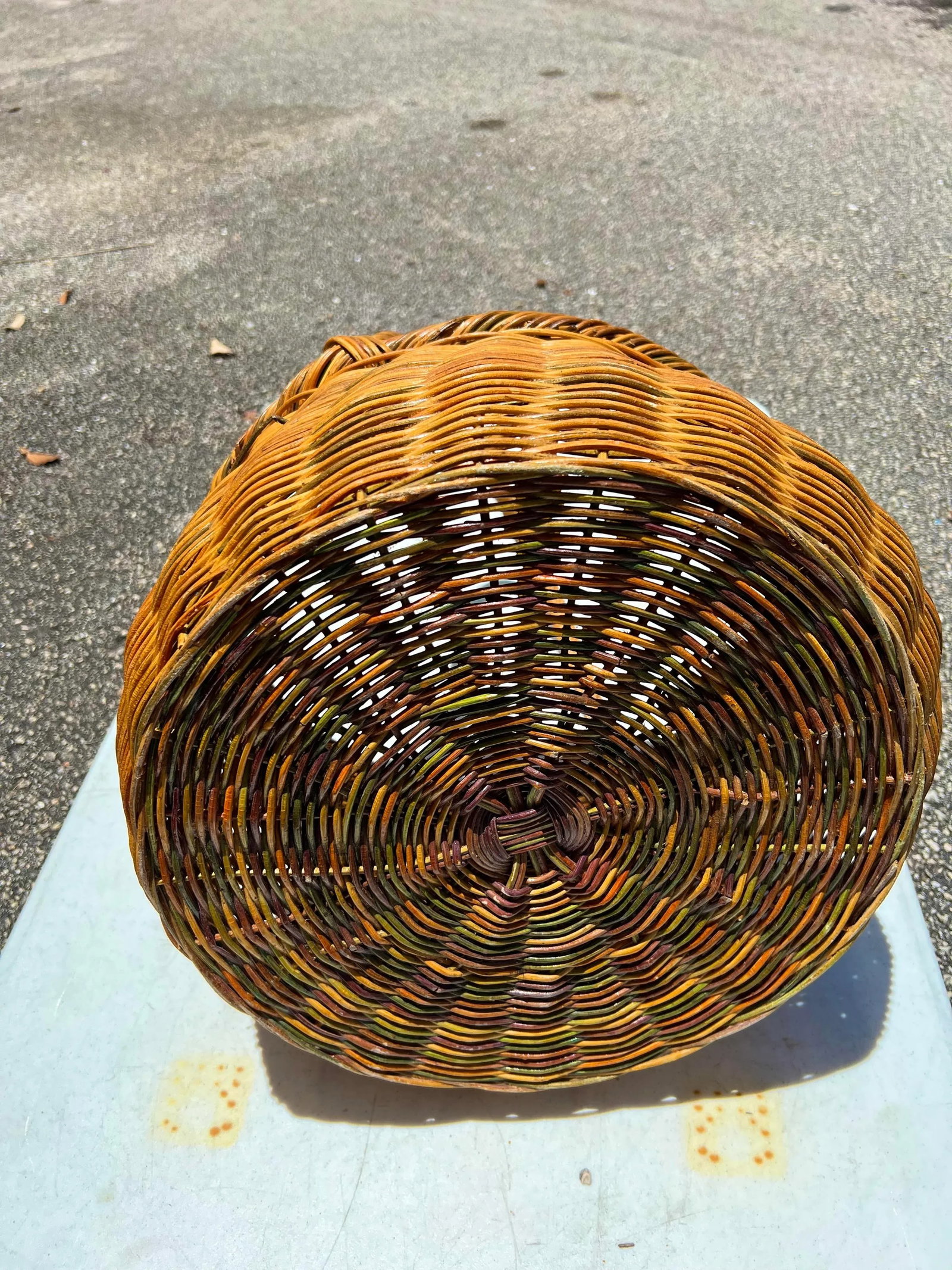 1970s Large Gourd Basket With Handle - 8