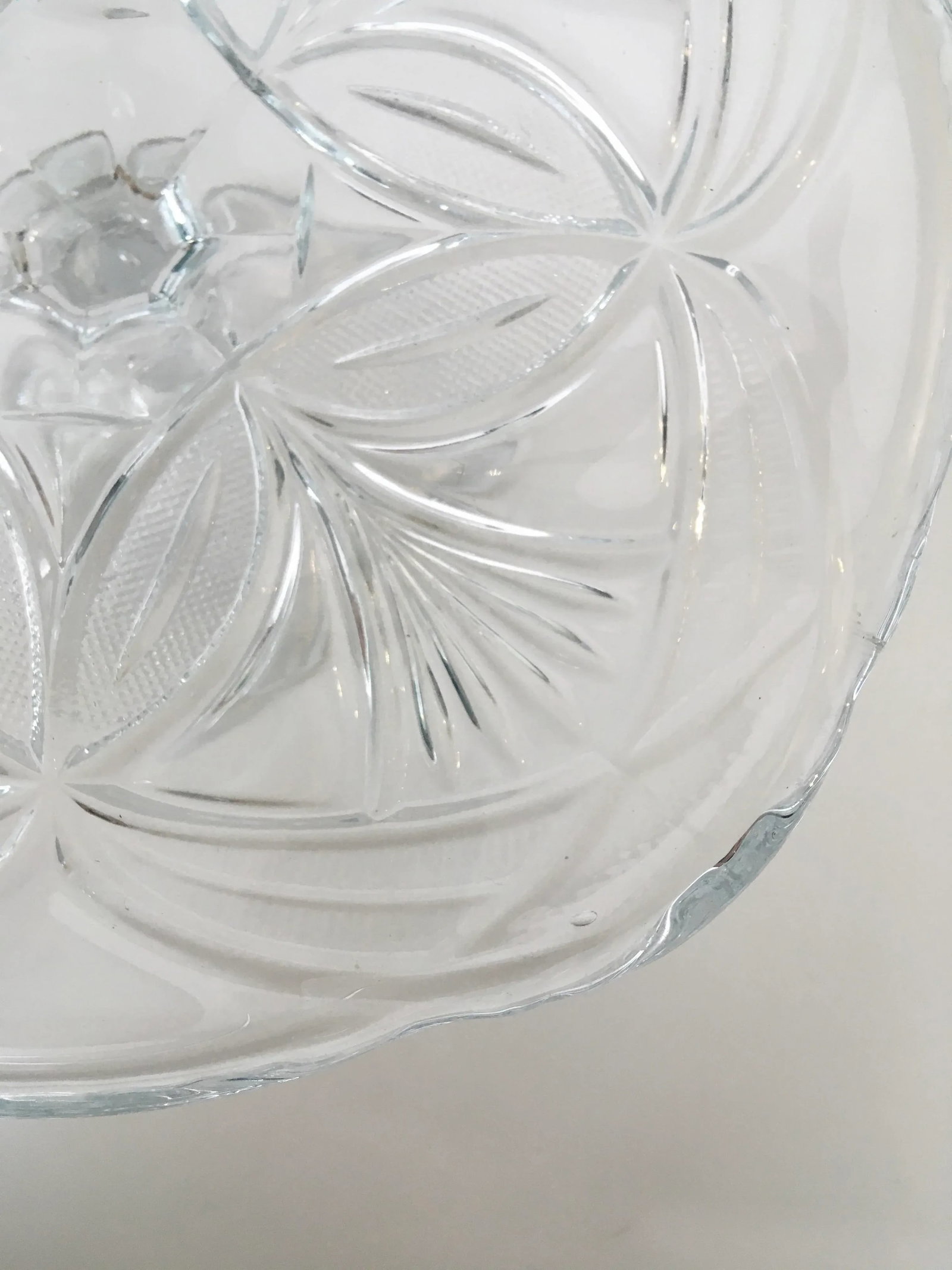 Early 20th Century Geometric Pressed Glass Cake Stand - 13