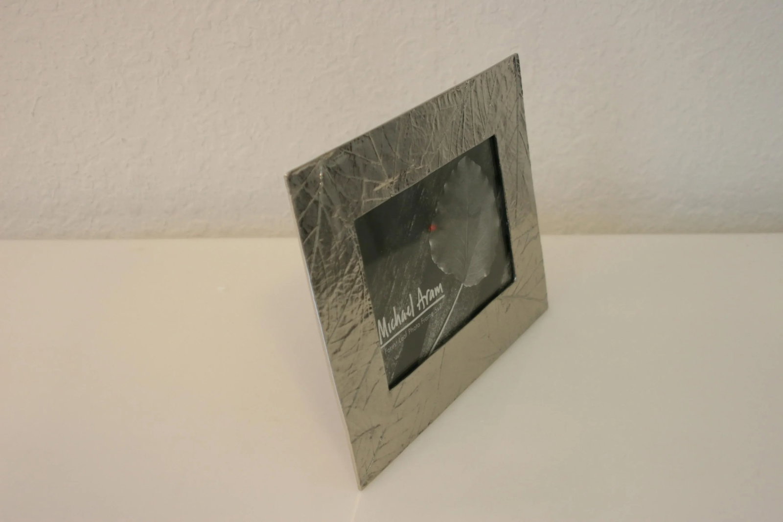 Vintage Michael Aram Handcrafted Forest Leaf Collection 5 X 7 Nickel Photo Frame - 3