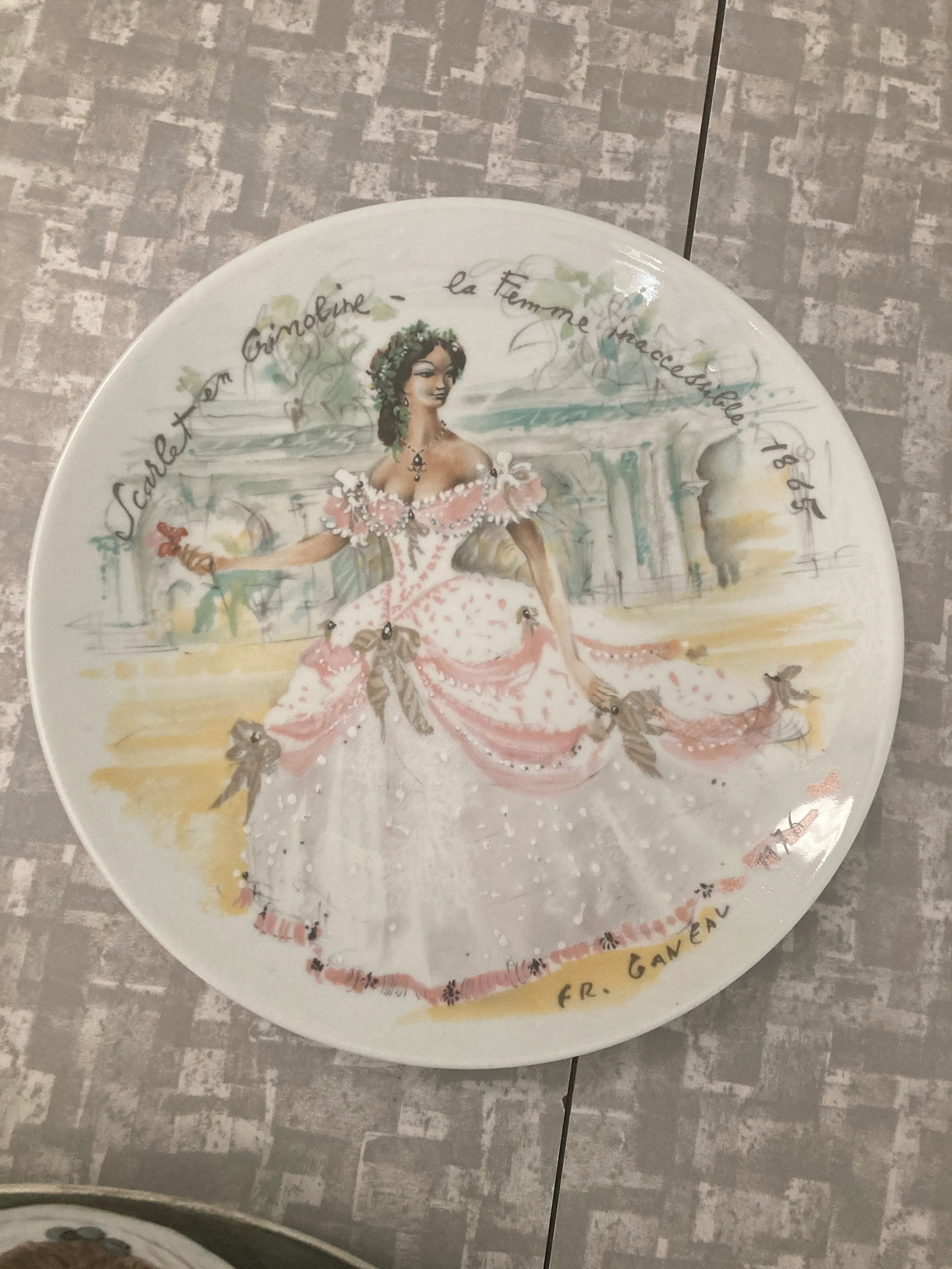 1970s Female Figural Decorative Plates, Set of 4 - 5