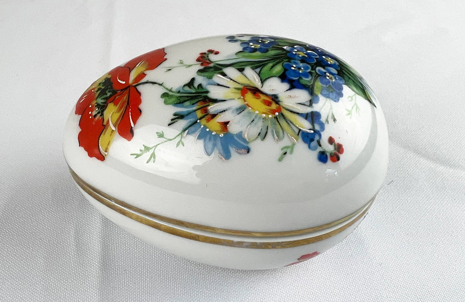 Late 20th Century Fontanille & Marraud Limoges Porcelain Easter Egg Box - 3