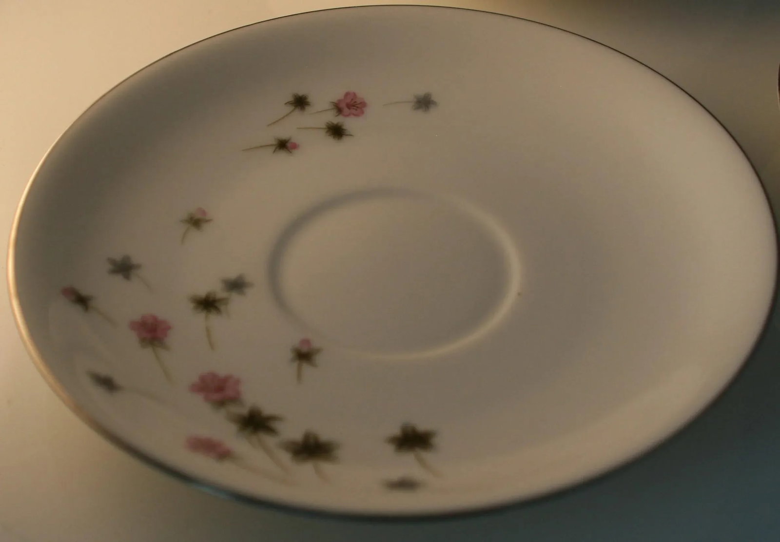 Mid Century Summit China Japan Floral Pink Lily Luncheon Dessert Set -18 Pieces - 5