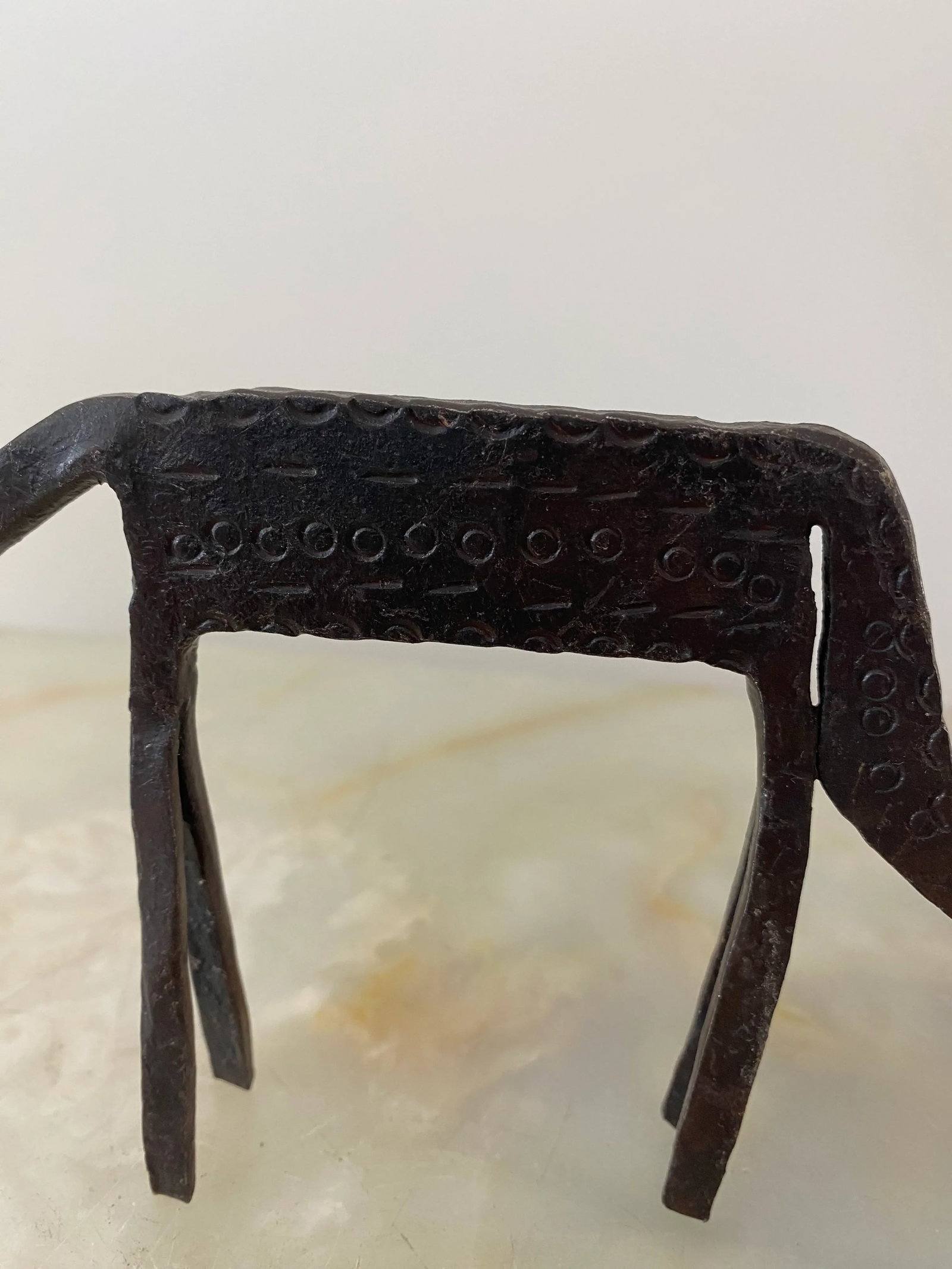 Vintage Late 20th Century Primitive Metal Elk - 5