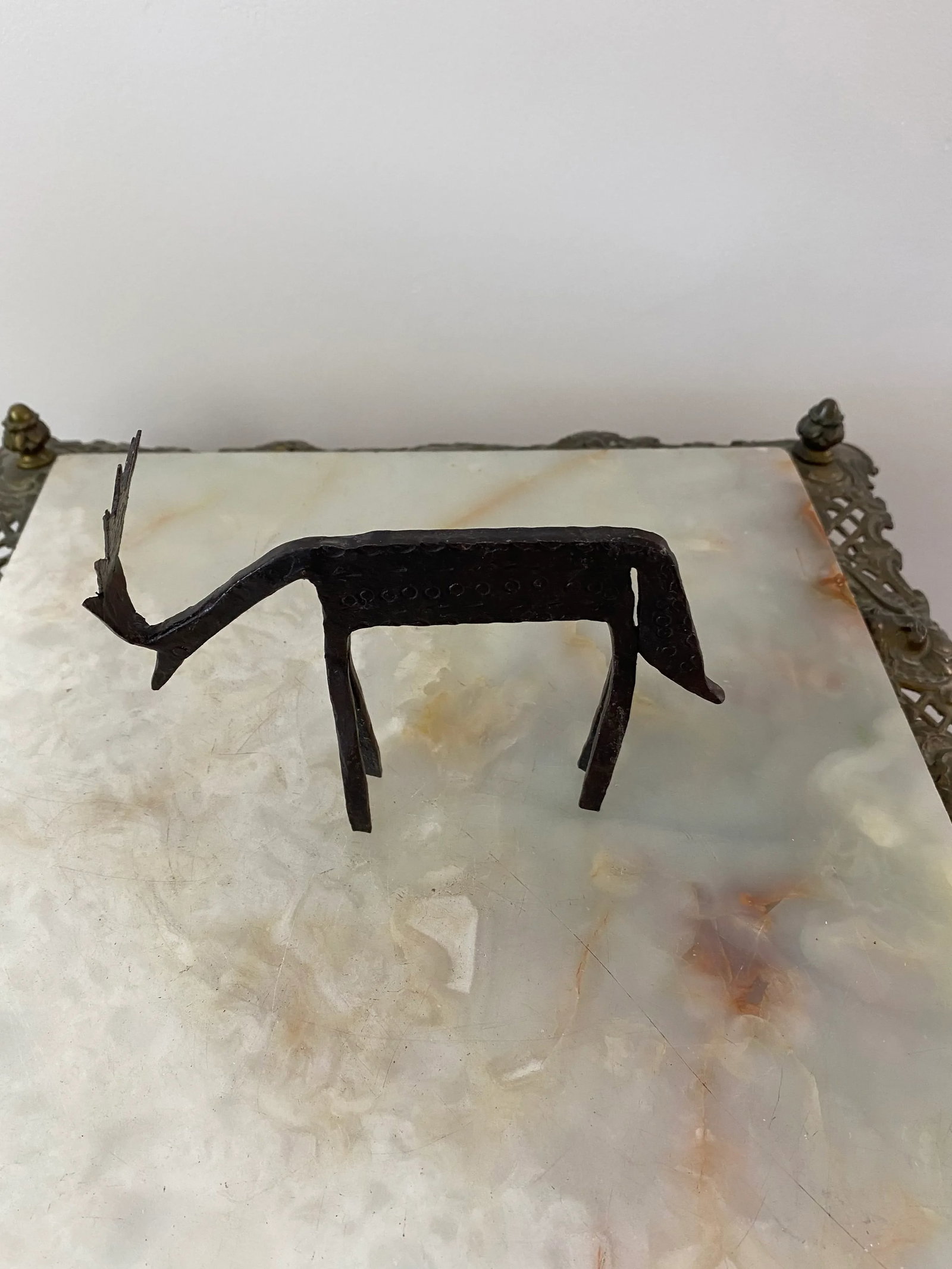 Vintage Late 20th Century Primitive Metal Elk - 6