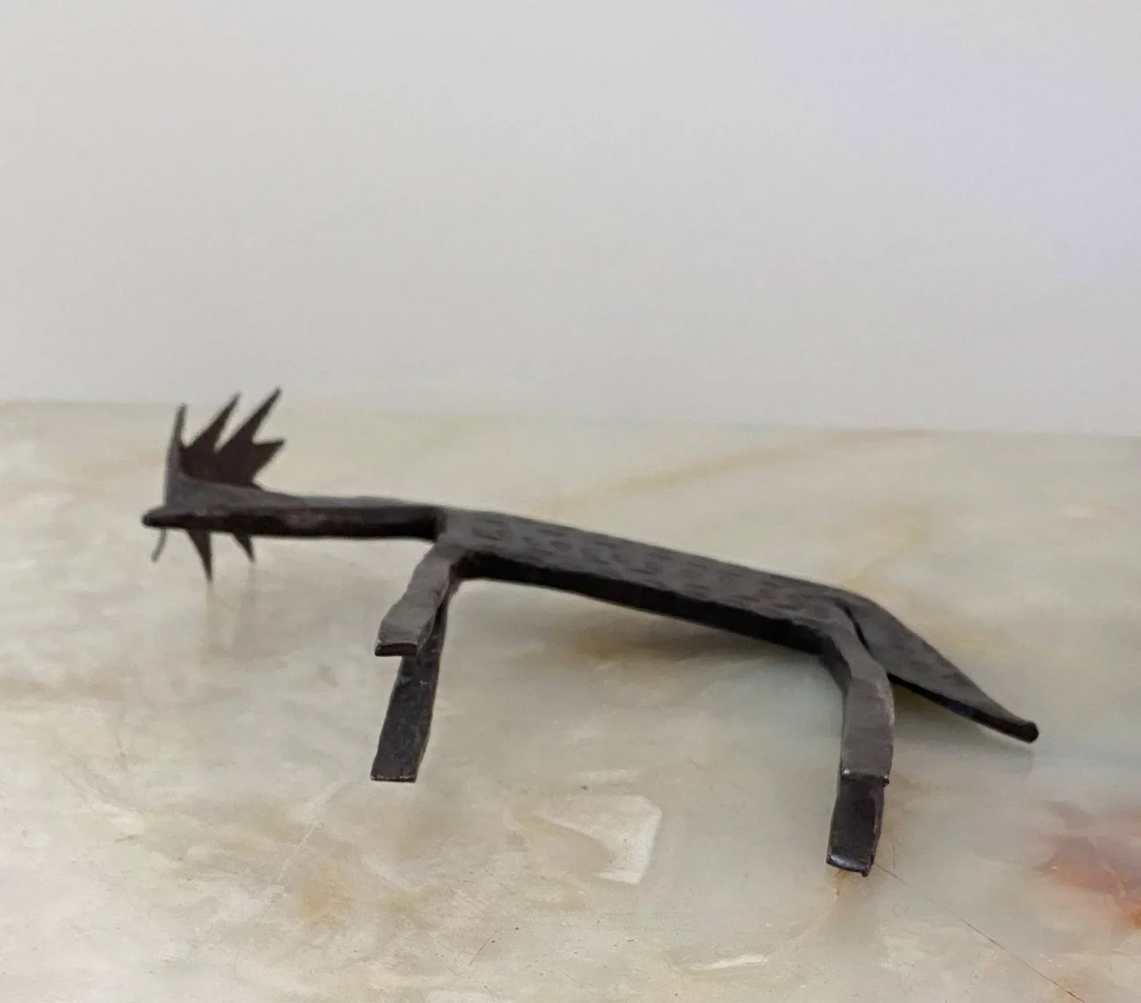 Vintage Late 20th Century Primitive Metal Elk - 7