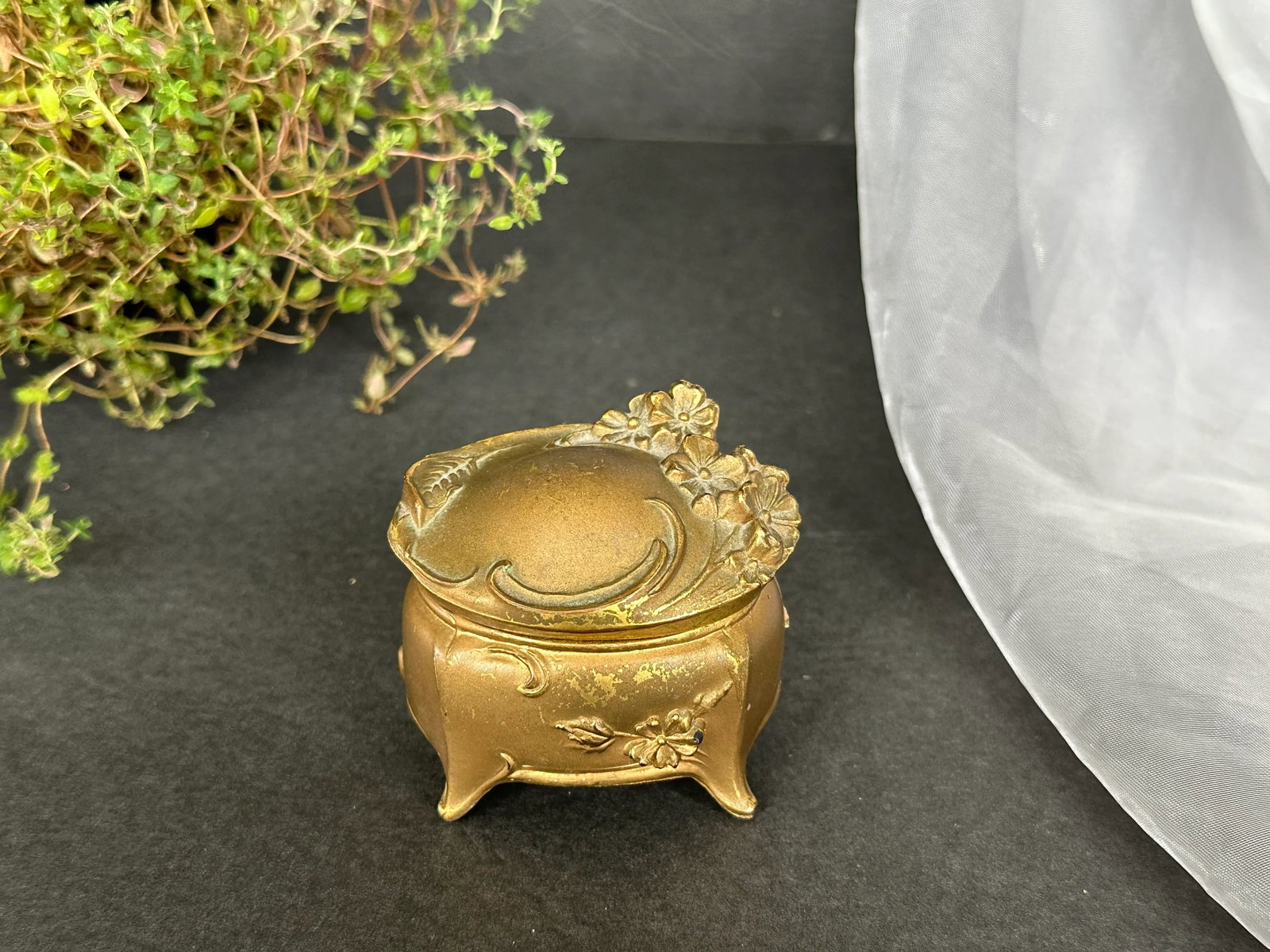 Antique Art Nouveau Jewelry Casket Box - 12