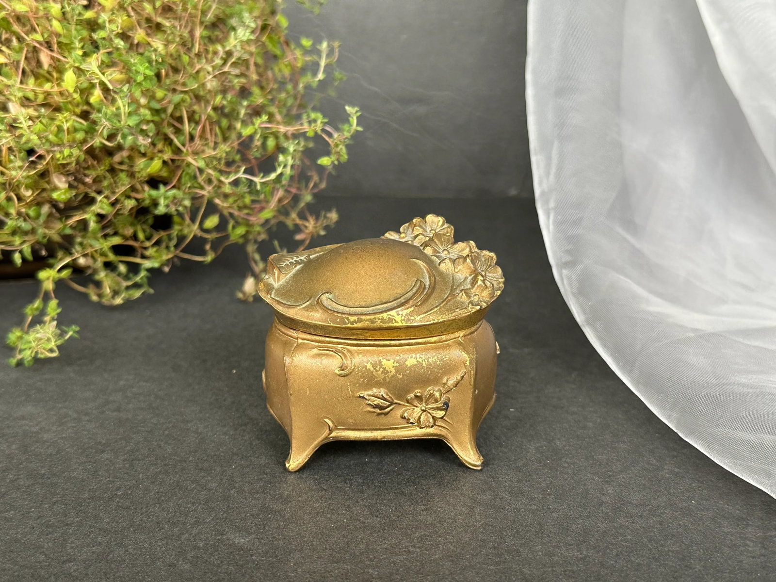 Antique Art Nouveau Jewelry Casket Box - 2