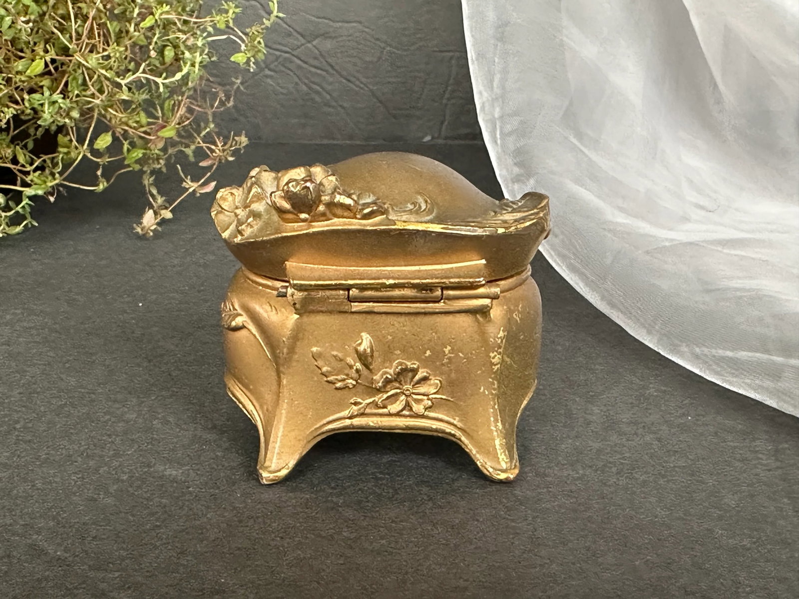 Antique Art Nouveau Jewelry Casket Box - 4