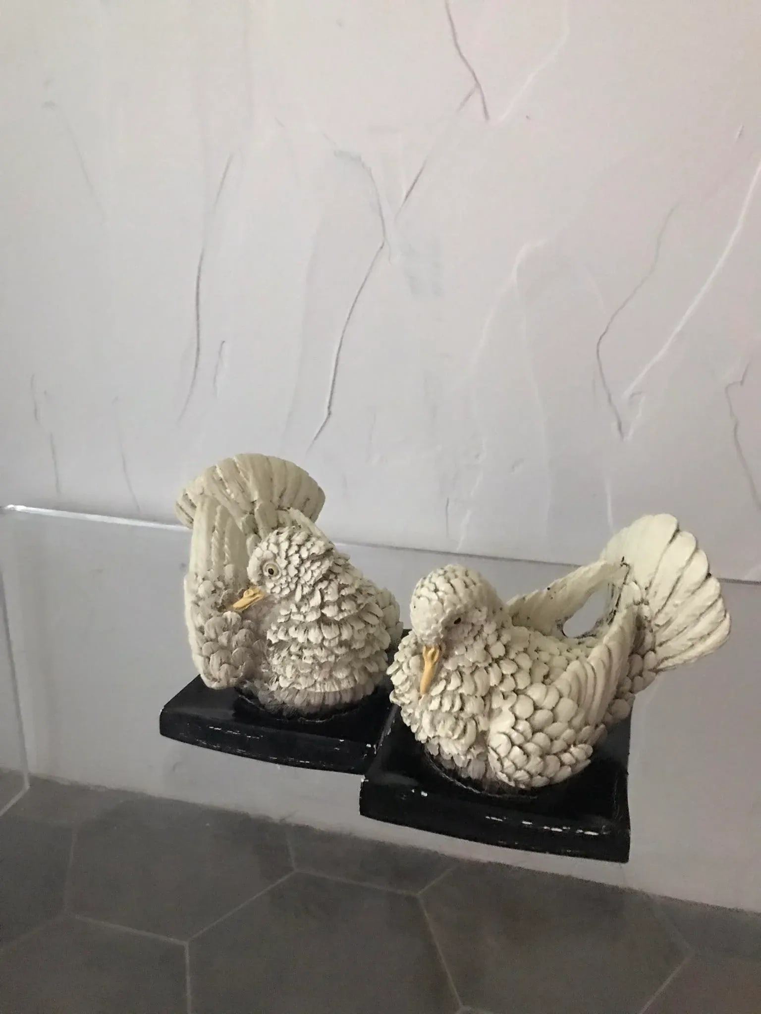 Mid 20th Century Two Turtle Doves Carved Wood Bookends, in the Style of Italian Artist Amilcare Sant - 5