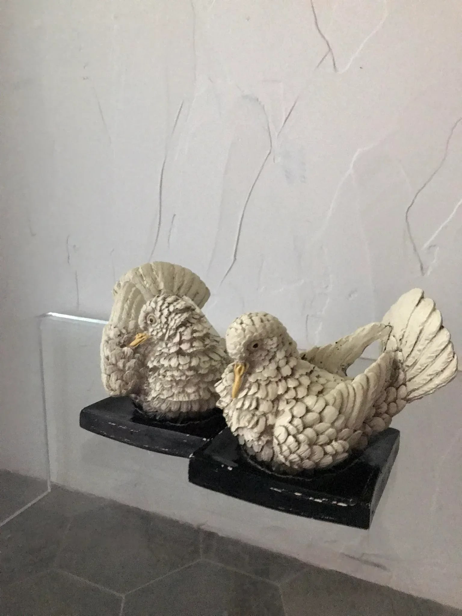 Mid 20th Century Two Turtle Doves Carved Wood Bookends, in the Style of Italian Artist Amilcare Sant - 7