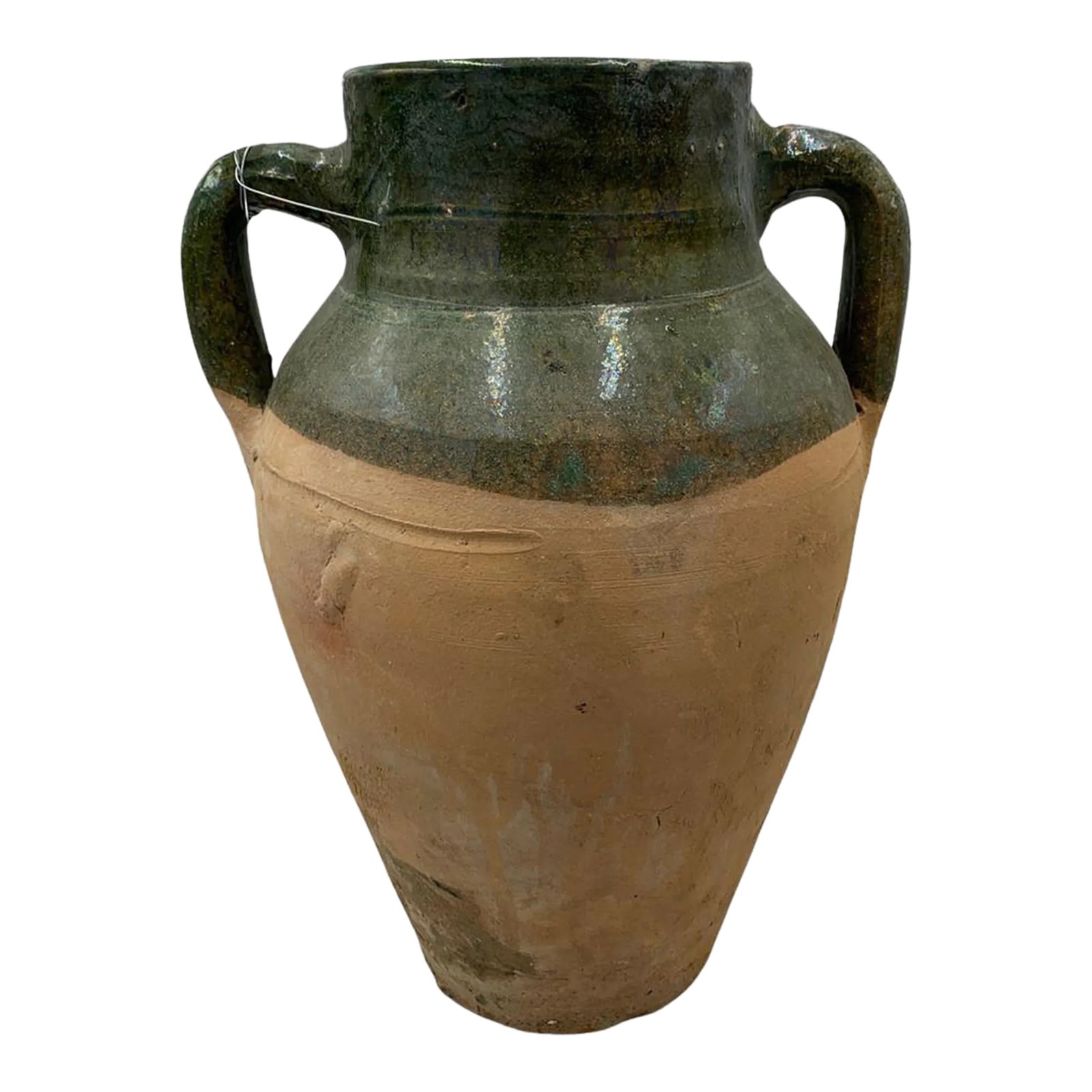 Vintage Turkish Terracotta Oil Jar: Hailing from the mountains of Anatolia and Konya in Turkey, these oil jars have a very transitional appeal. Each one is so wonderfully unique with its glaze and terra cotta color. You are buying a