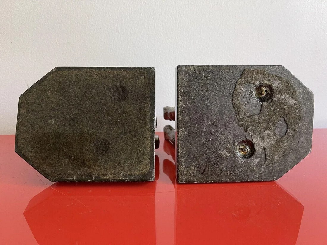 Vintage 1940s Art Deco Frolicking Bear Bookends in the Style of Louis Albert Carvin - a Pair - 8