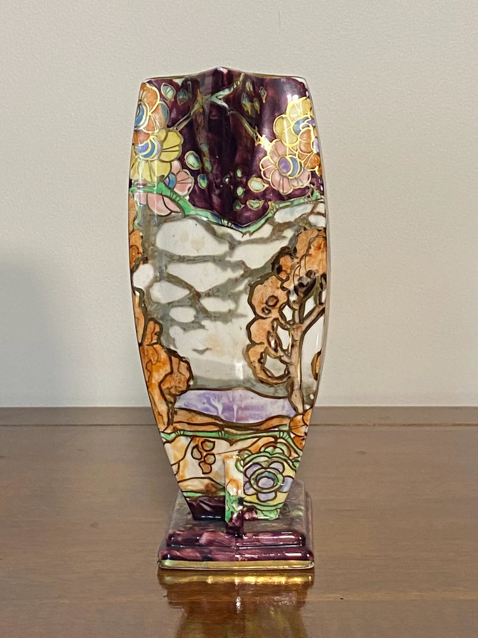 Colorful 1930s Hand Painted Pitcher By: Royal Wilton - 2