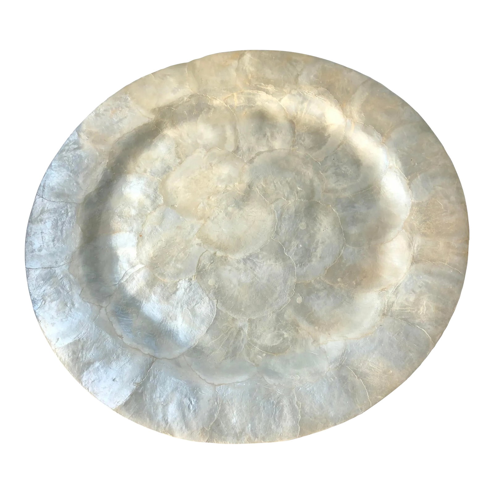 1960s Coastal Capiz Shell Platter: If you like pina coladas and getting lost in the rain, you will love this capriz shell tray and give it the home it deserves. This lovely beachside beauty is made up of layers of delicate capriz