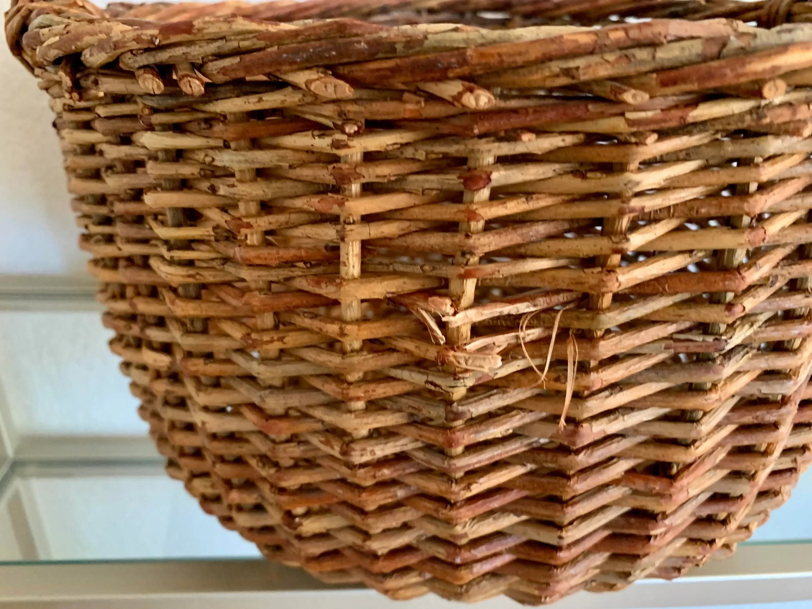 Late 20th Century Vintage Gathering Large Wicker Basket - 7