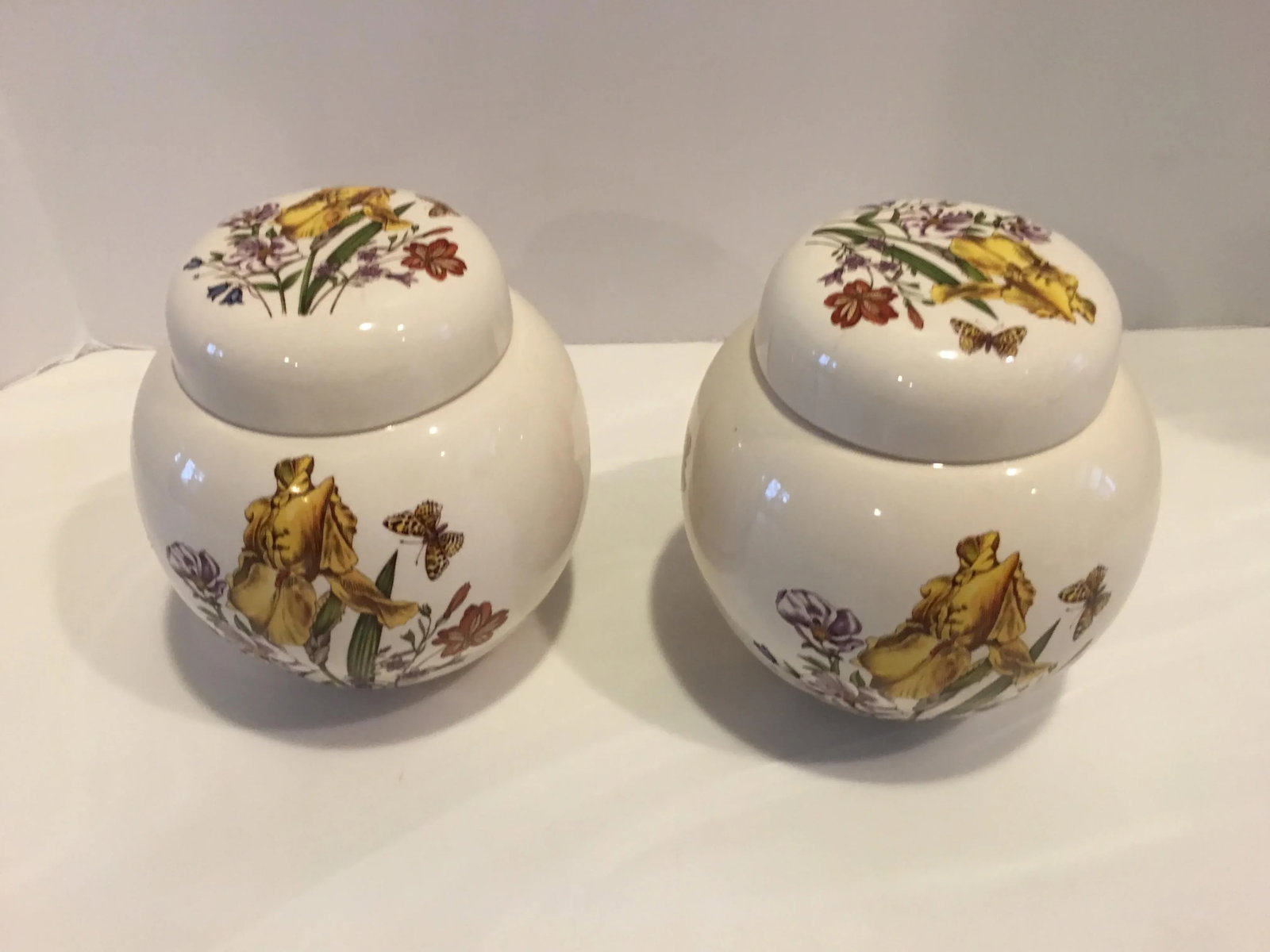 English Vintage Mason Ginger Jars - a Pair - 2