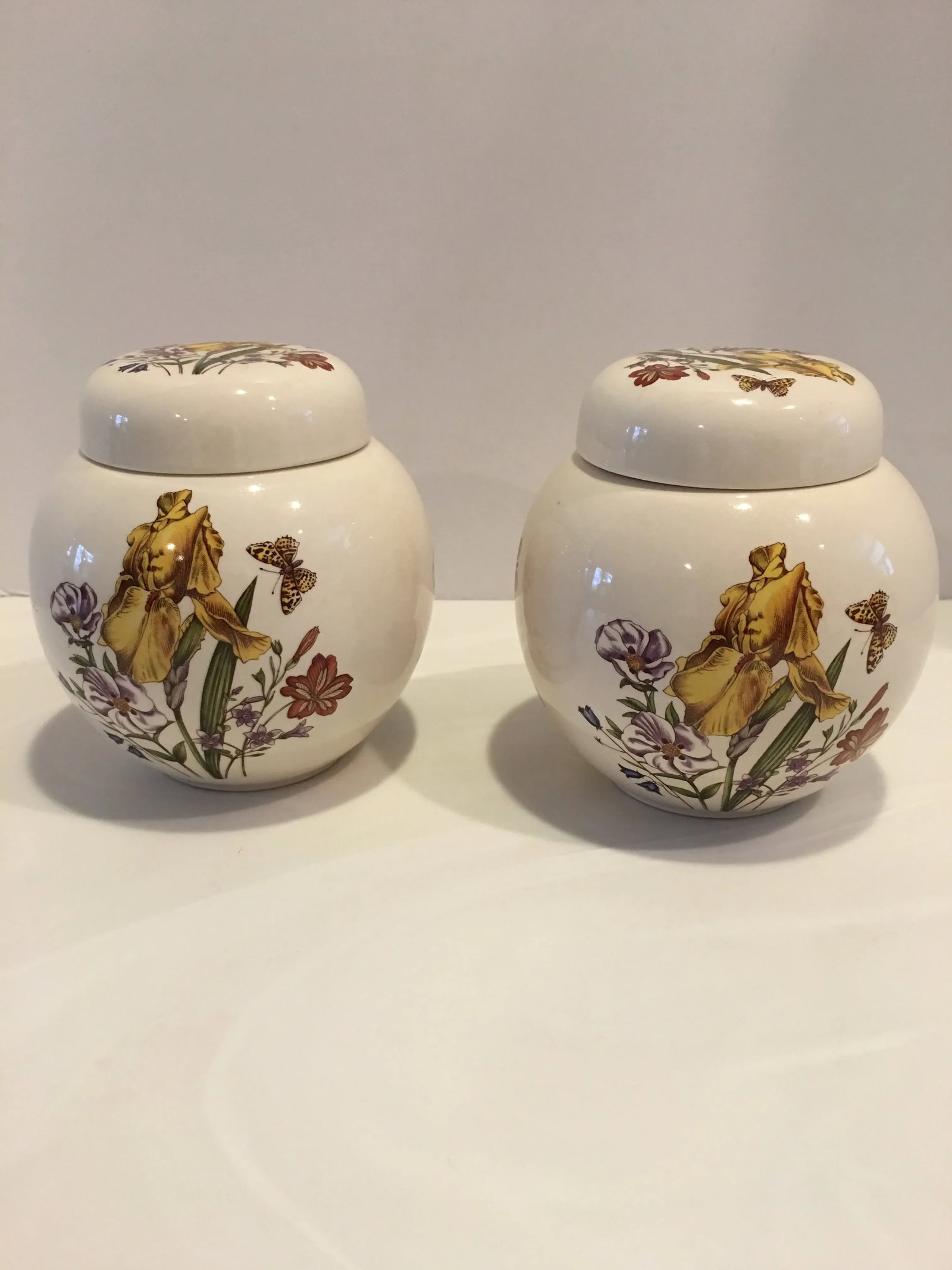 English Vintage Mason Ginger Jars - a Pair - 5