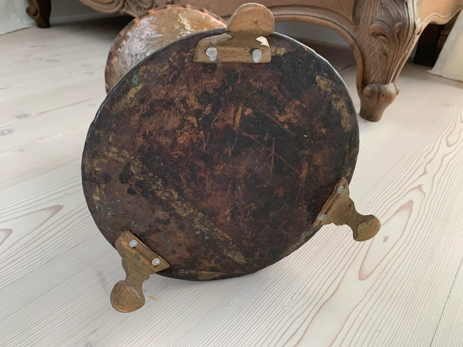 Large Vintage Boho Copper Jardiniere or Vase - 4