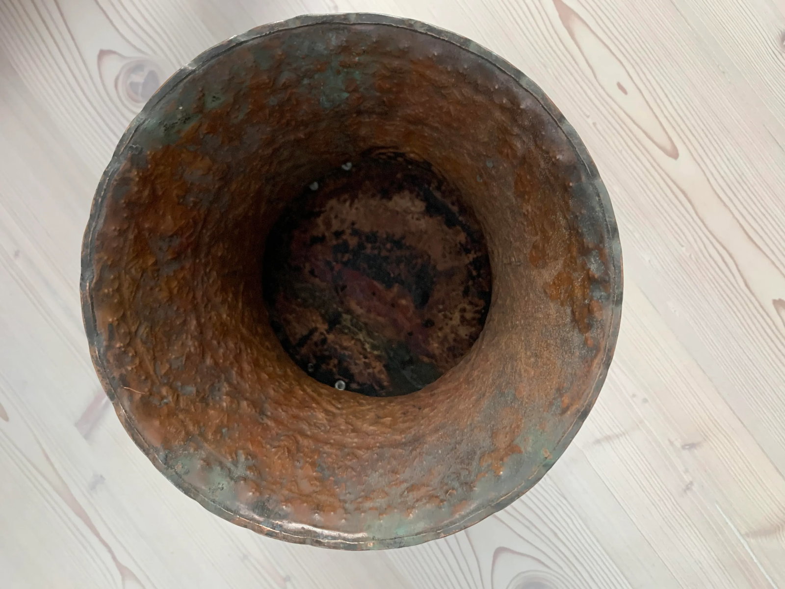 Large Vintage Boho Copper Jardiniere or Vase - 7