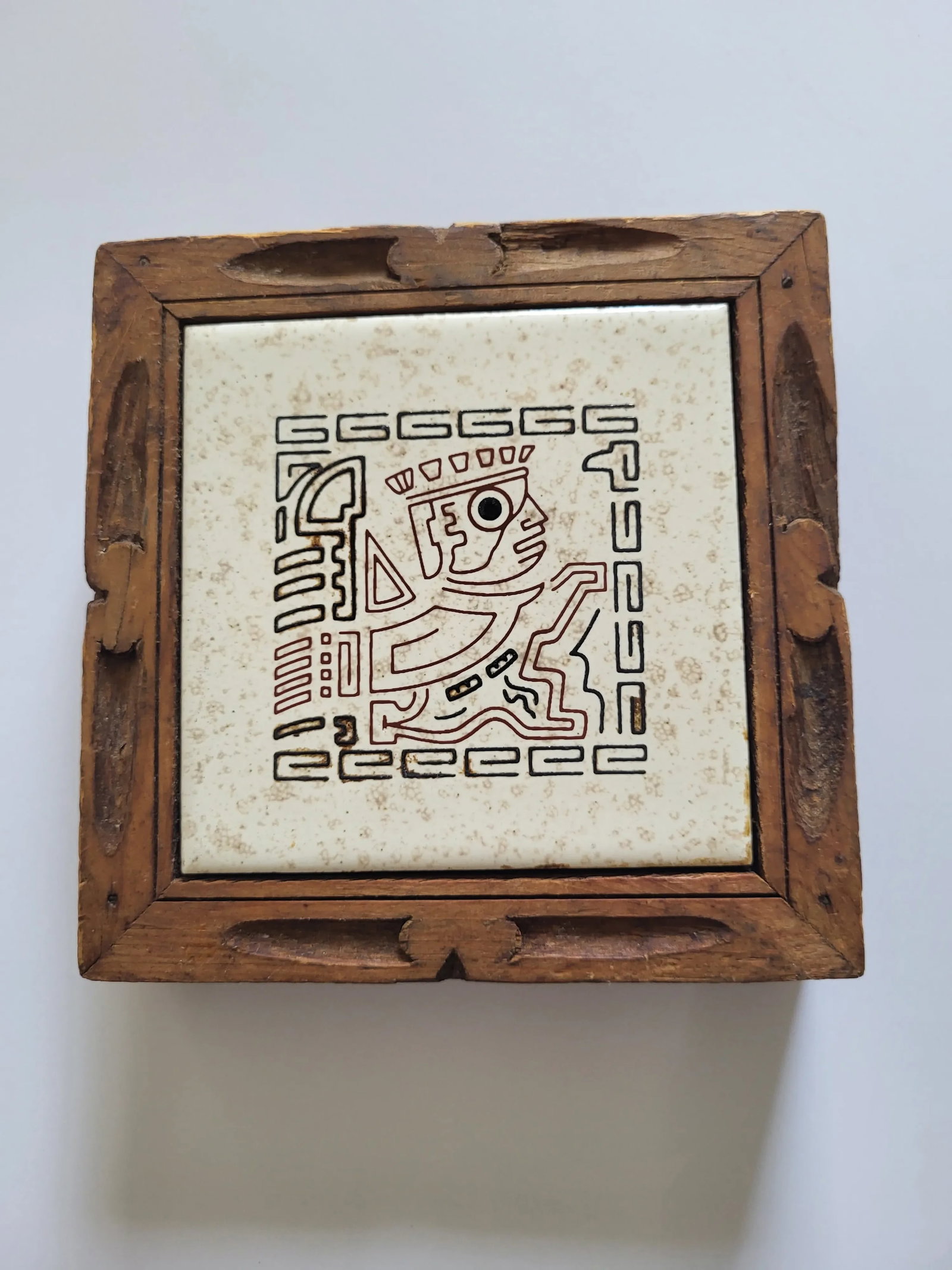 1970s Mexican Tile Trivet - 4