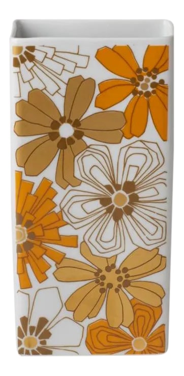 1970s Boho Chic Op Art Floral Vase: Flower power! Wonderful 1970's op art floral vase. Germany-Jaeger -Bavaria. Condition: Alterations: Original Condition Unaltered Imperfections: Some Imperfections Condition Notes: Excellent vintage