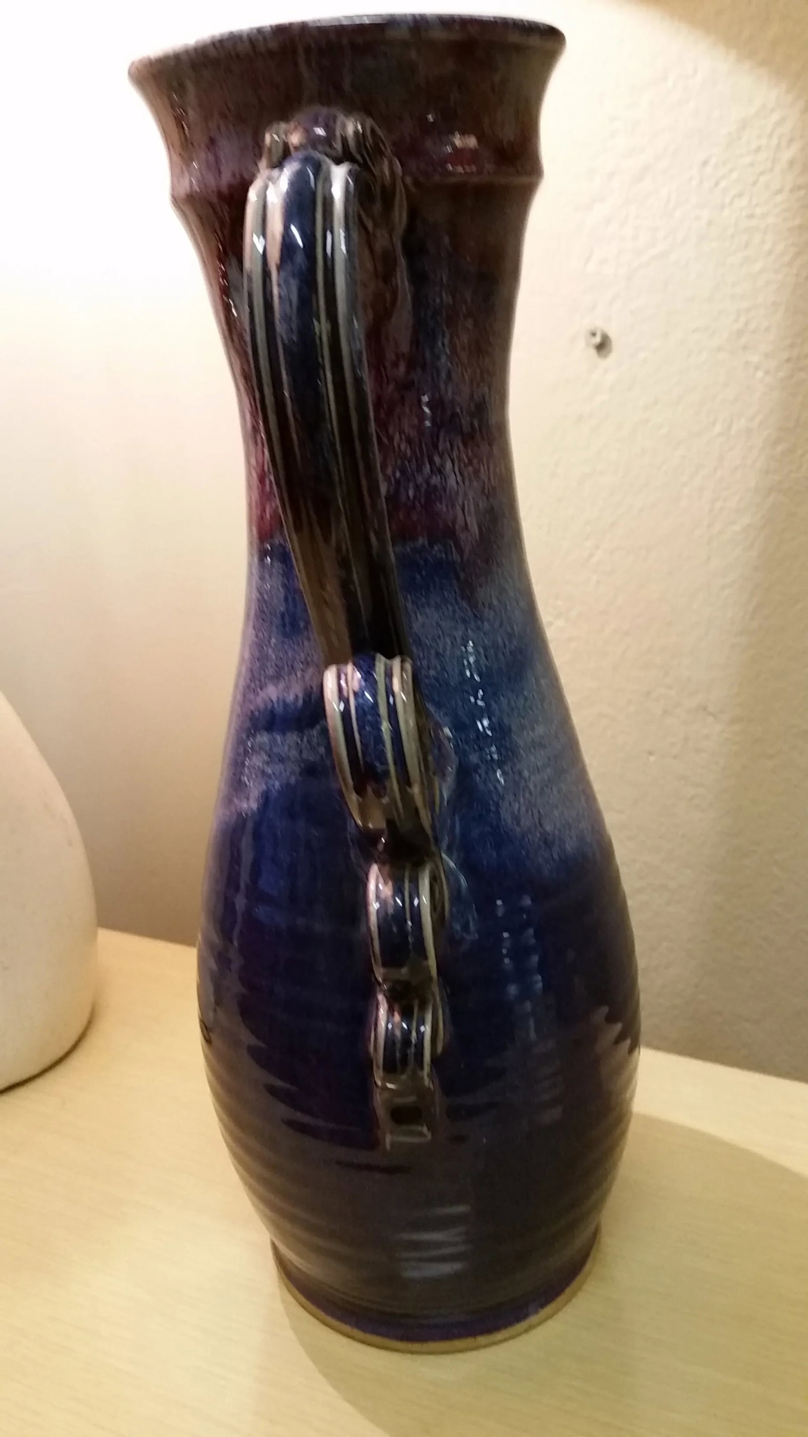 Signed Modernist Studio Pitcher Stoneware Vase - 3