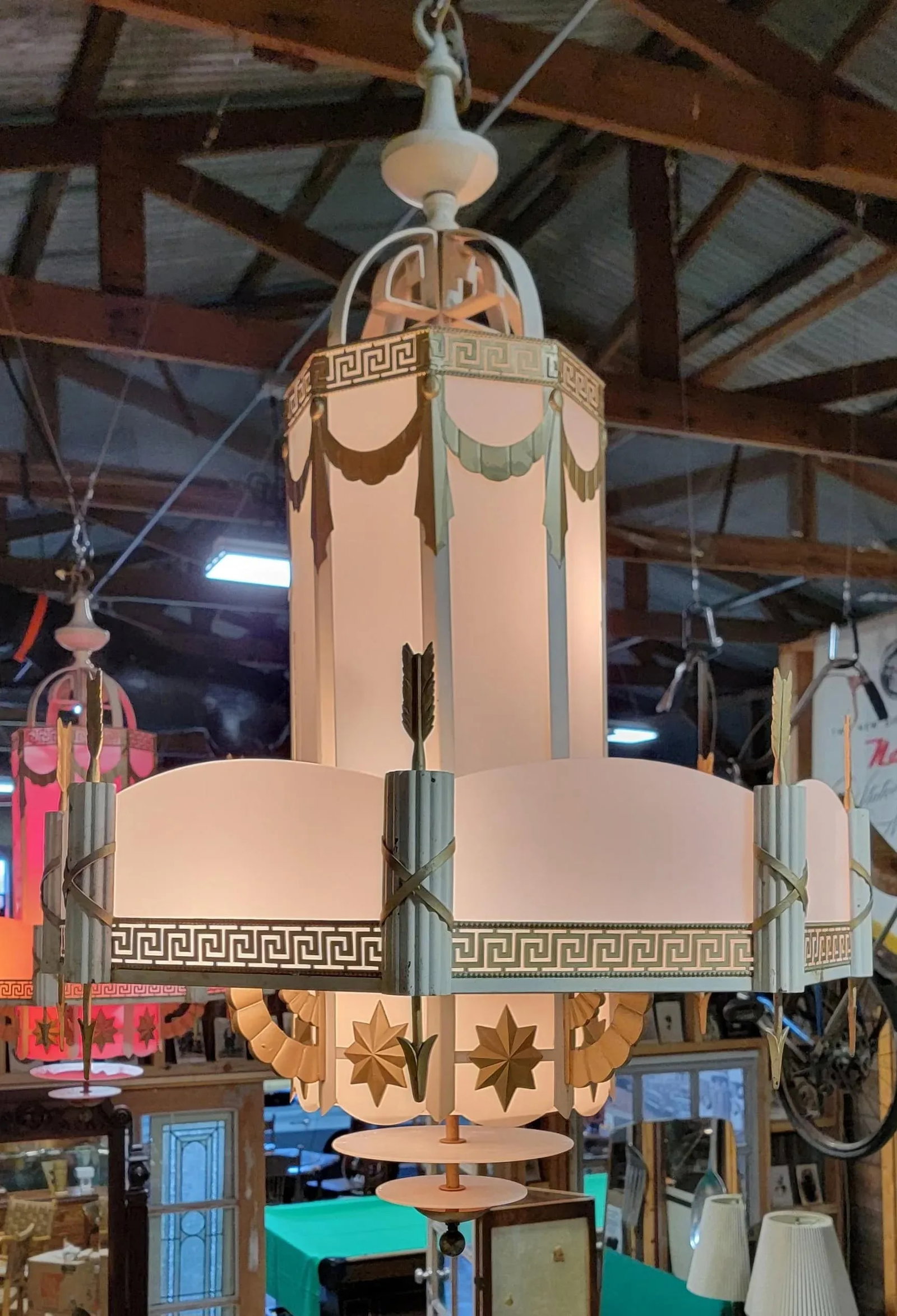Art Deco Movie Theater Chandelier 1930's - 11