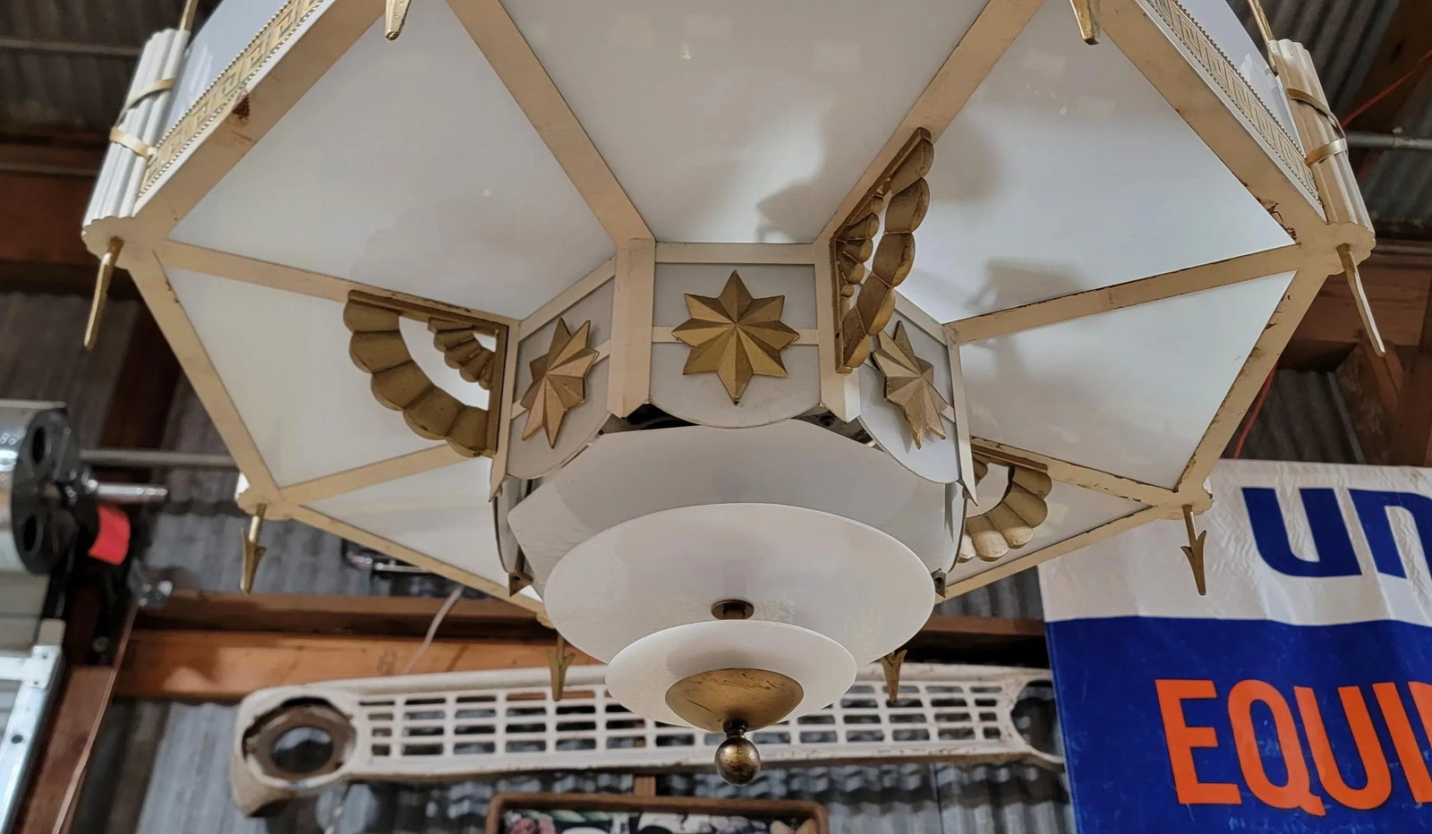 Art Deco Movie Theater Chandelier 1930's - 4