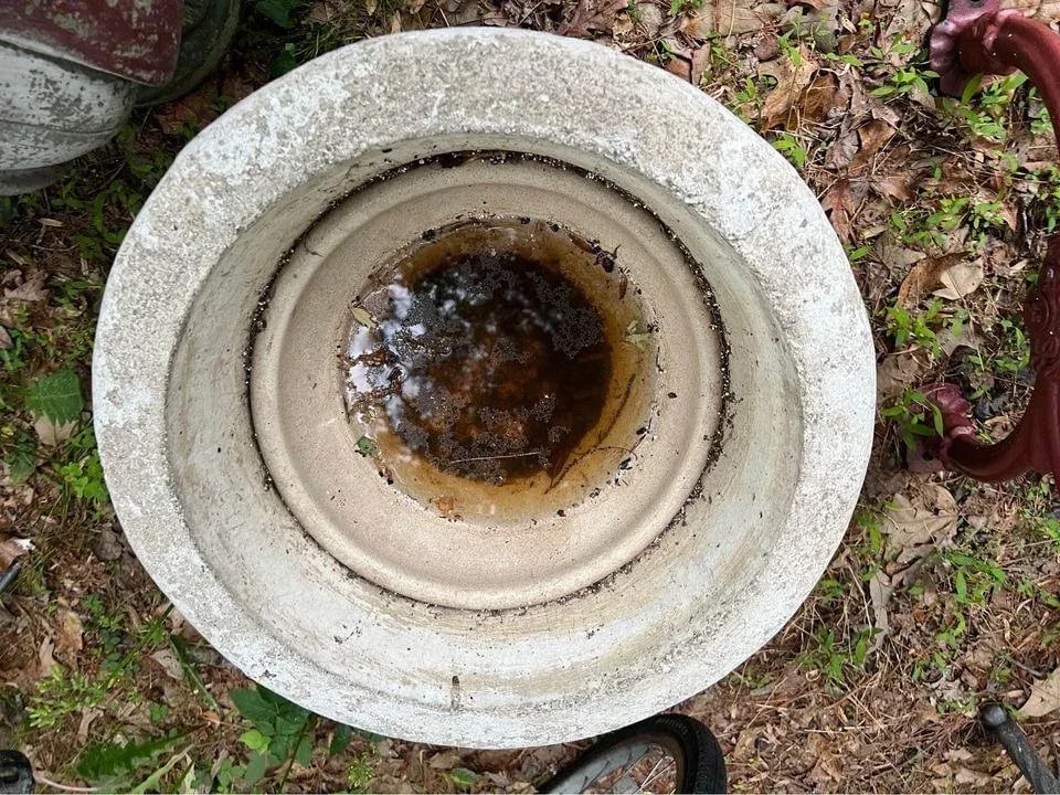 Vintage Cast Cement Large Garden Urn - 4