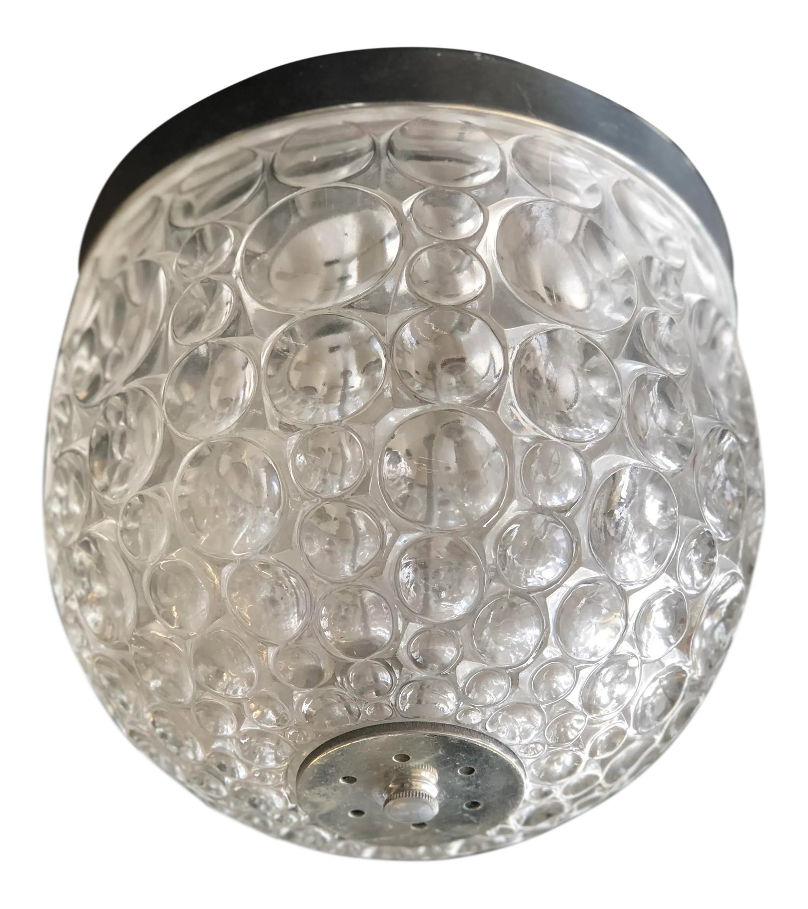Mid Century Modern Style Bubble Glass Flush Mount: This is such an incredible light! I believe that this light may be a reproduction, but a really great one at that. It really speaks for itself. I have never seen a light like this where the glass