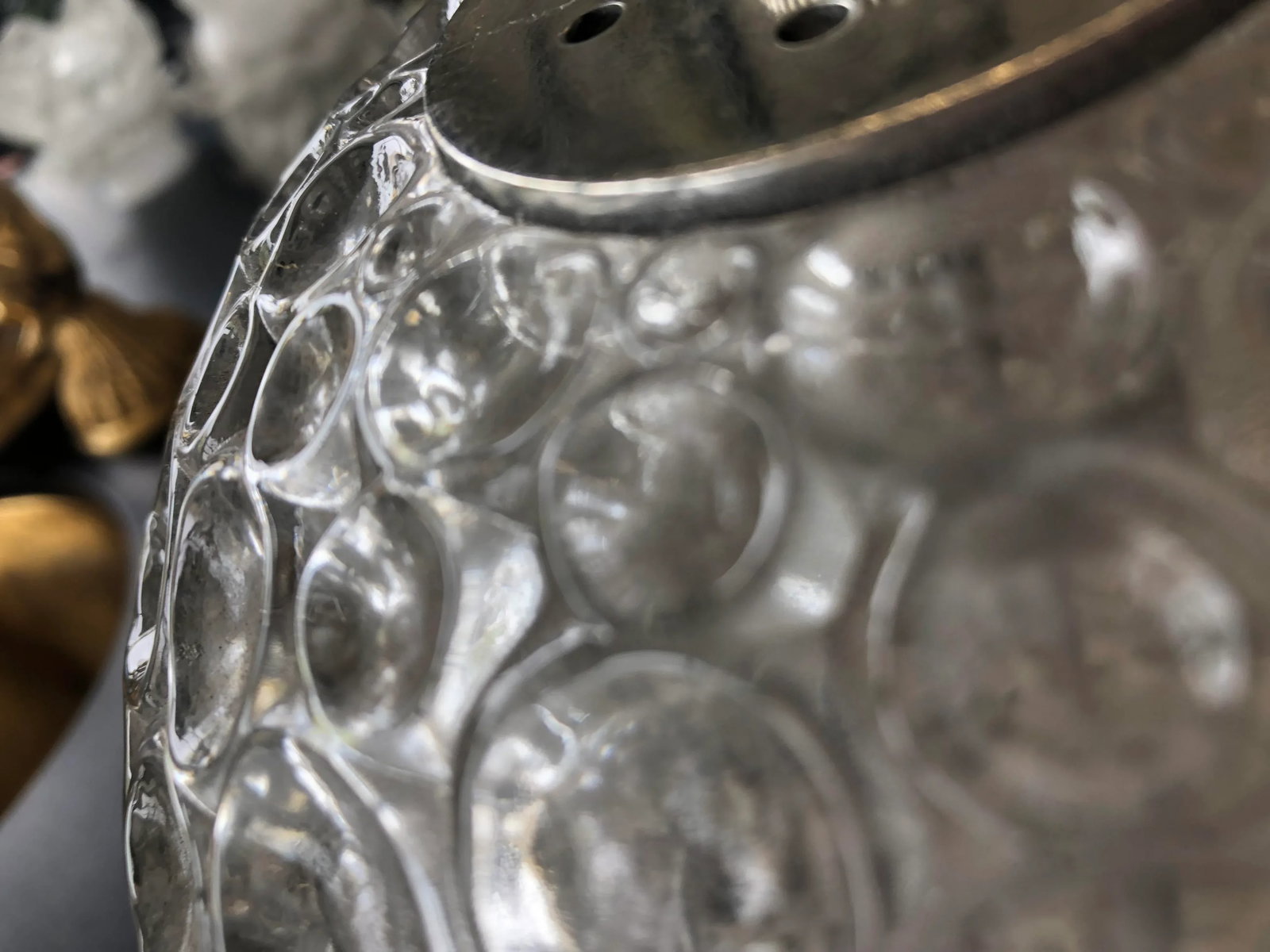Mid Century Modern Style Bubble Glass Flush Mount - 3