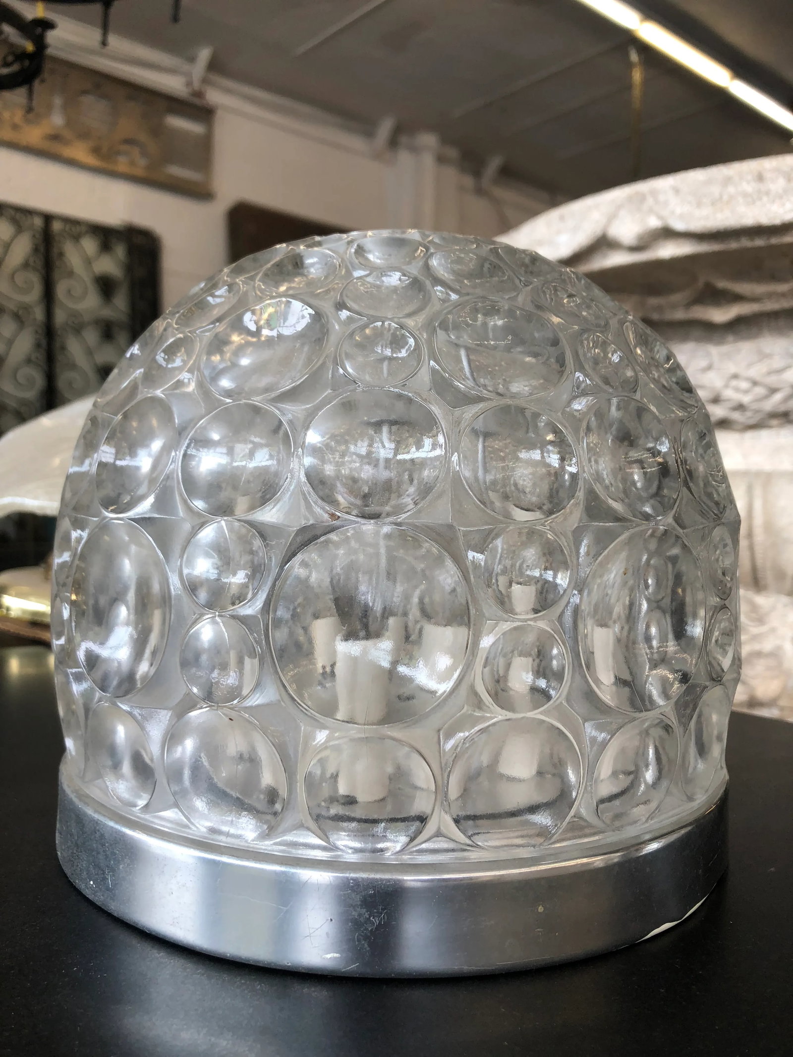 Mid Century Modern Style Bubble Glass Flush Mount - 6