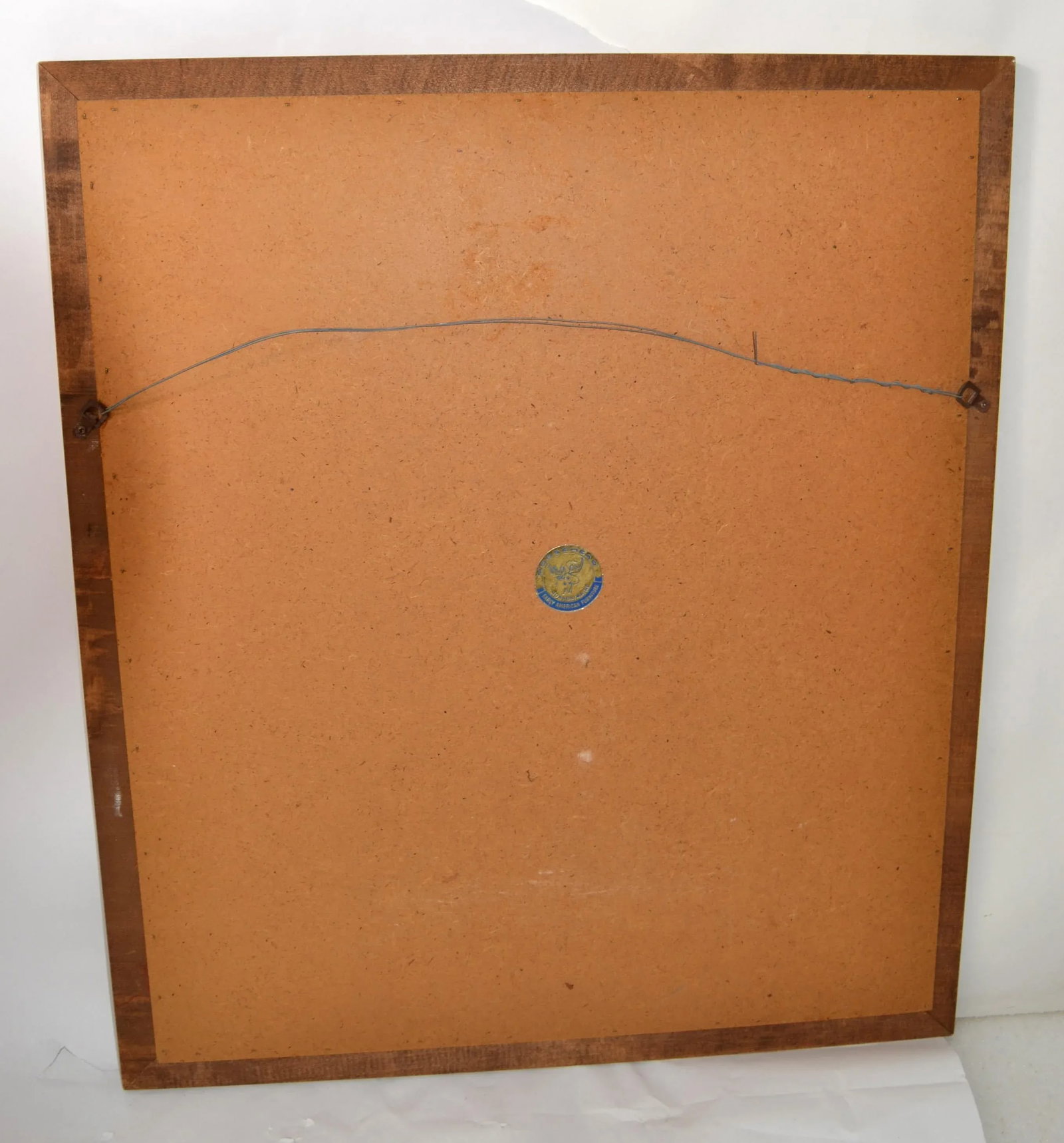 1970 Early American Maple Wood Rectangle Wall Mirror Moosehead - 10