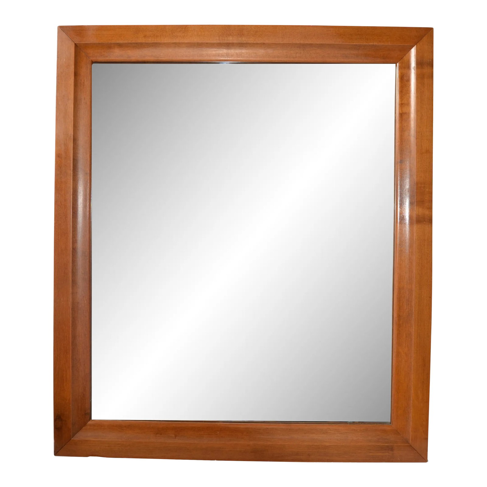 1970 Early American Maple Wood Rectangle Wall Mirror Moosehead: Traditional Early American Maple Wood Wall Mirror made by Vintage Moosehead Furniture. Moosehead is known for heavy Maple and New England Birch furniture since 1960. This rectangle Wall Mirror is grea