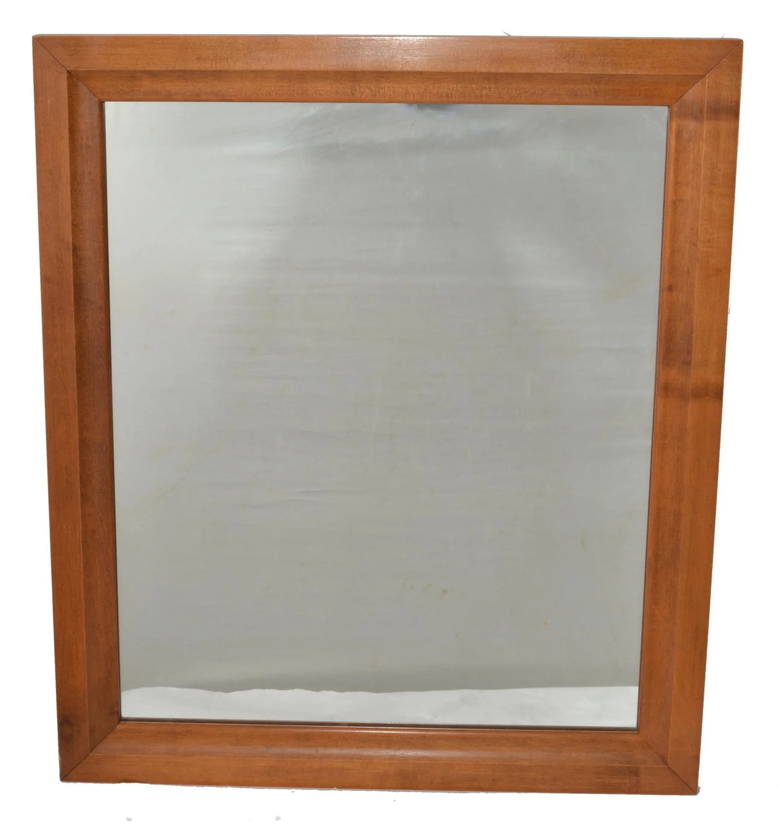 1970 Early American Maple Wood Rectangle Wall Mirror Moosehead - 2