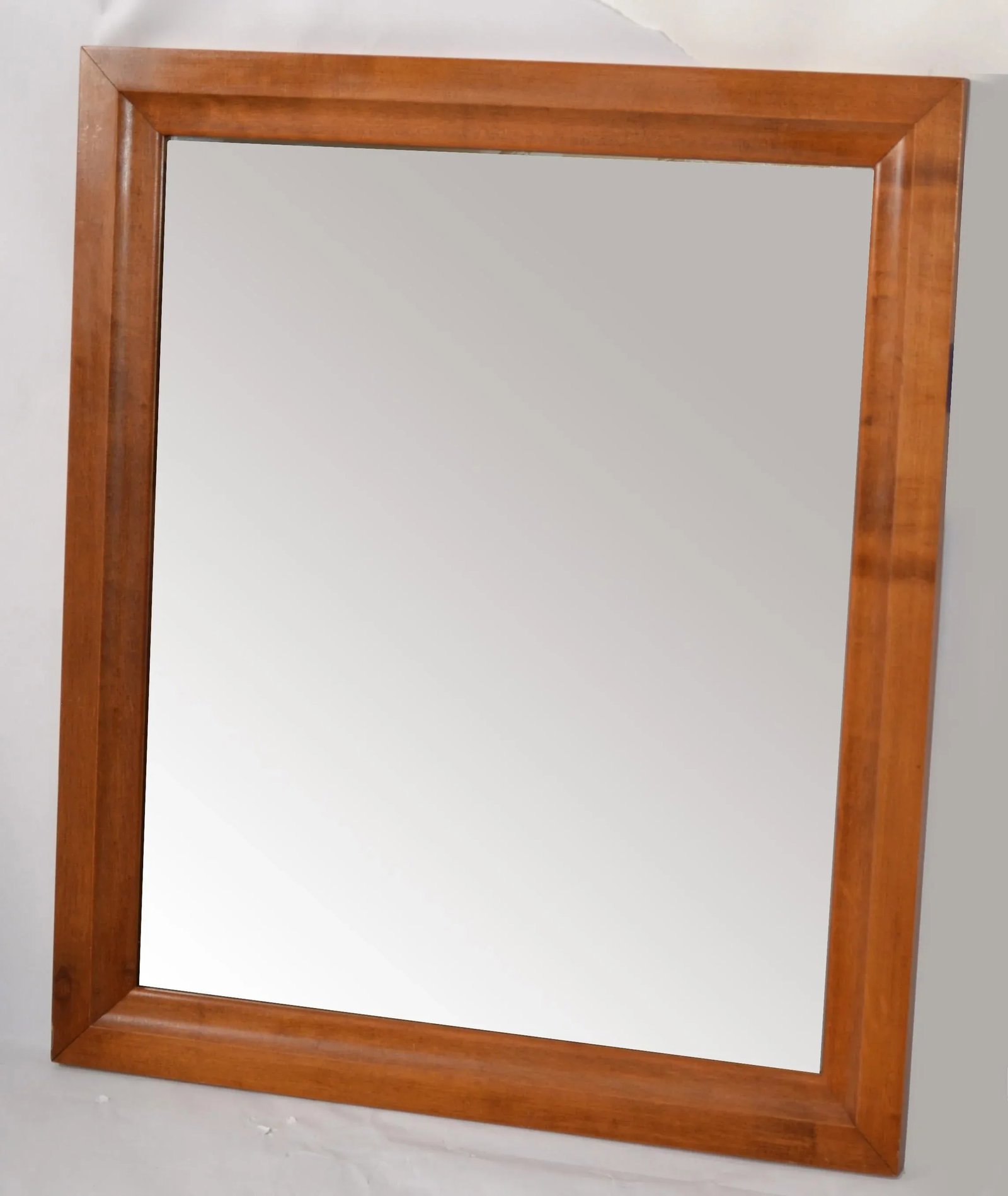 1970 Early American Maple Wood Rectangle Wall Mirror Moosehead - 3