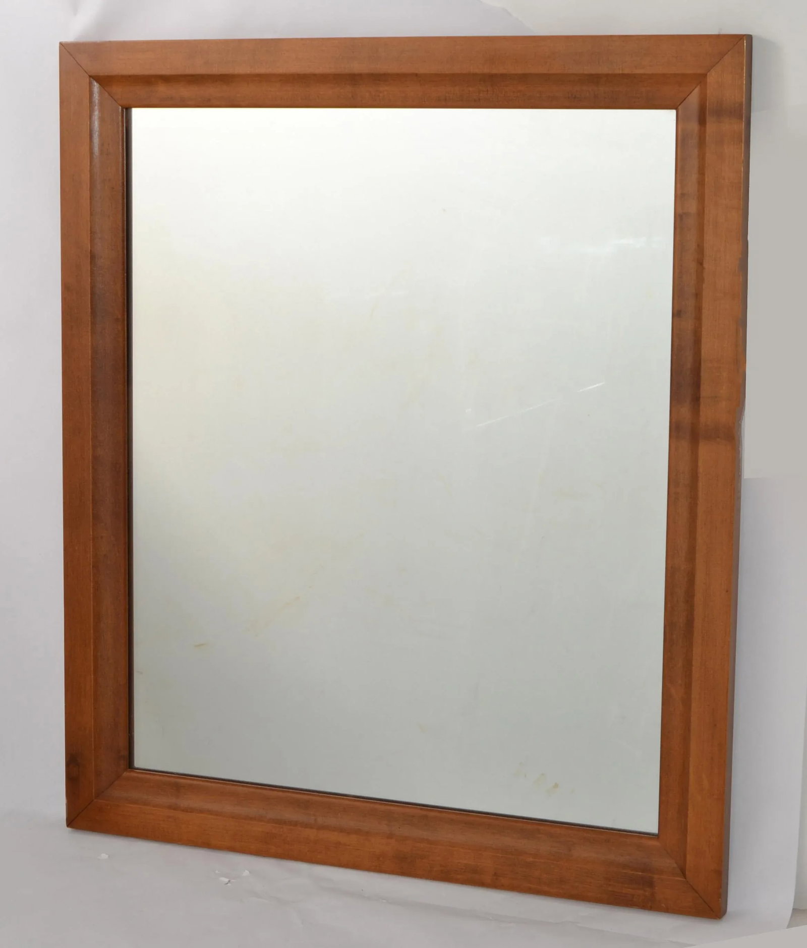 1970 Early American Maple Wood Rectangle Wall Mirror Moosehead - 6